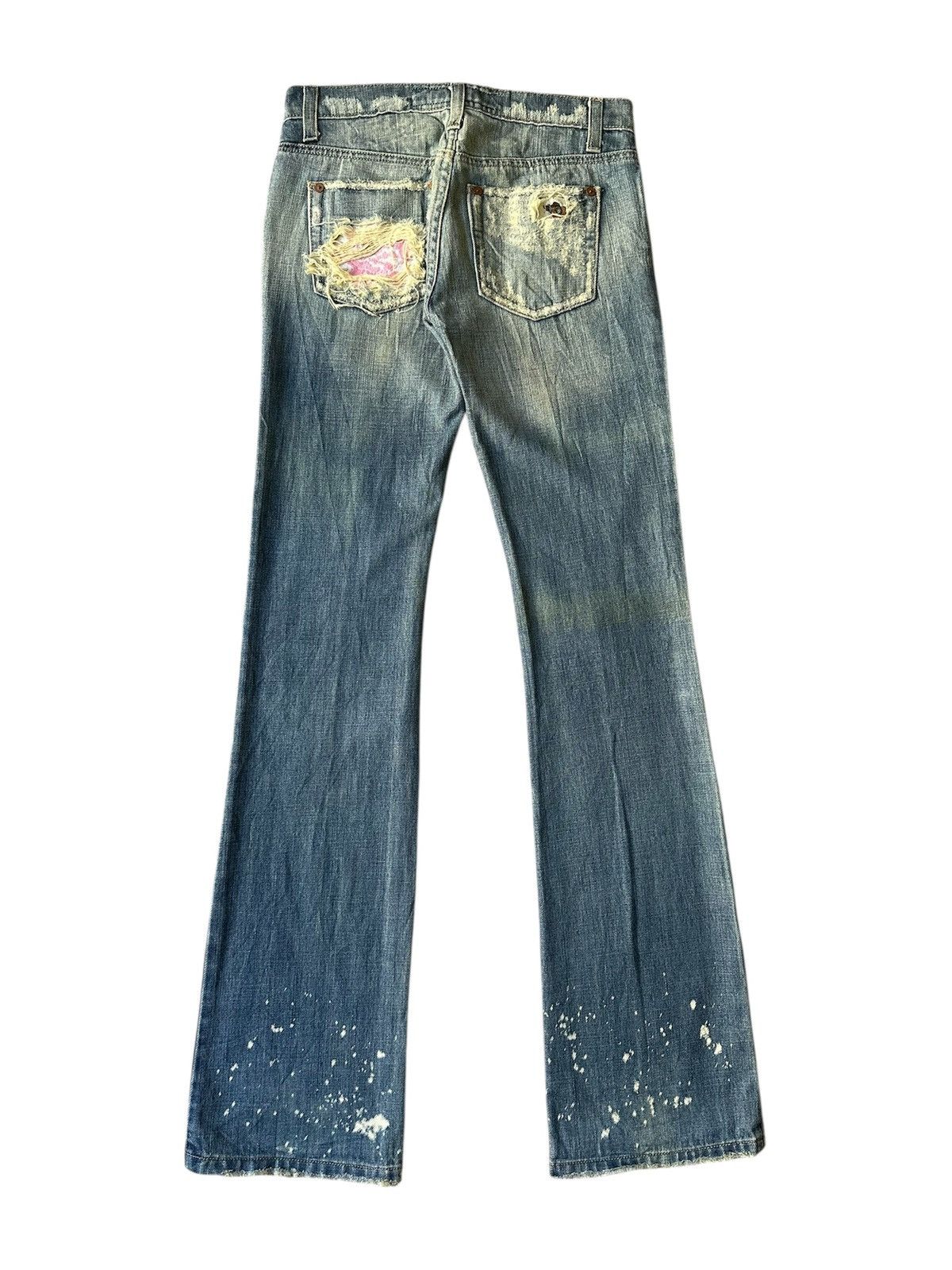 Joe's FLARE Joe’s Distressed Faded Blue Boot Jeans Size 28" / US 6 / IT 42 - 2 Thumbnail