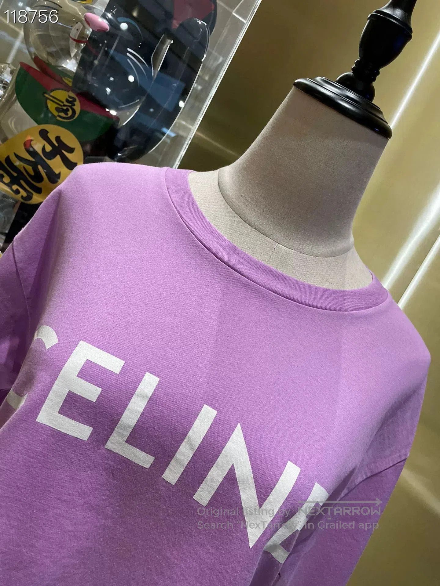 Celine Celine 2022 Purple Letter Short Sleeve T. Size S / US 4 / IT 40 - 3 Thumbnail