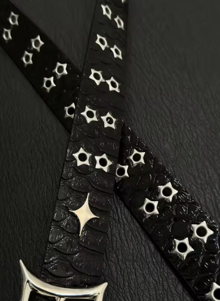 Leather goth subculture street hip-hop pu leather belt Size ONE SIZE - 2 Thumbnail