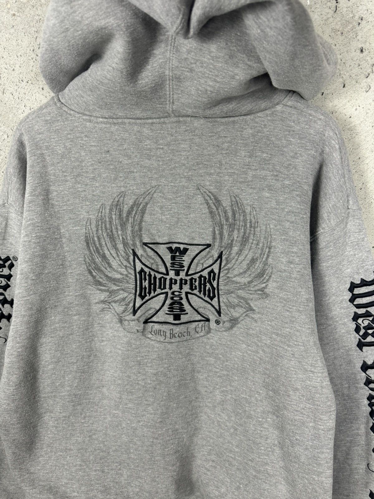 Vintage × West Coast Choppers Vintage West Coast Choppers Thermal Embroidered Zip Hoodie Size US L / EU 52-54 / 3 - 5 Thumbnail