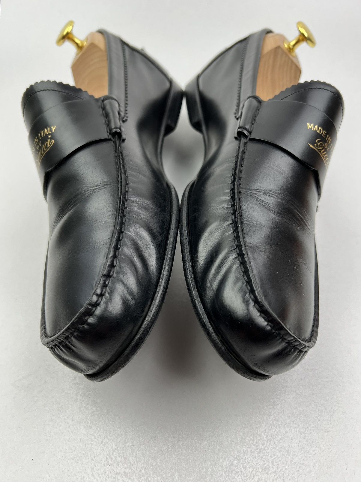 Gucci GUCCI Loafers Leather Penny Shoes GG Logo Black Men’s Size US 9.5 / EU 42-43 - 8 Thumbnail