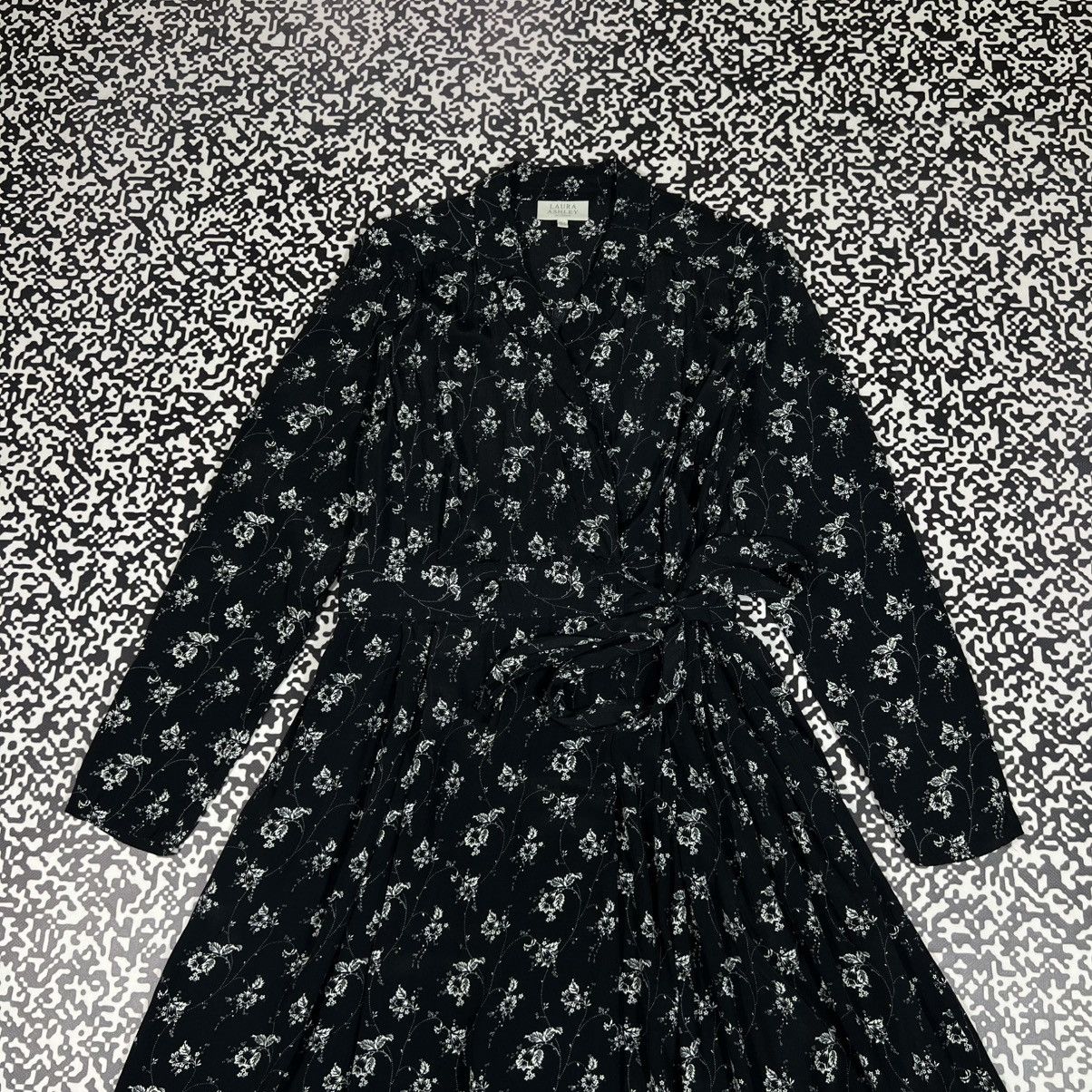 Laura Ashley Vintage Y2K Laura Ashley Archive Floral Flared Maxi Dress Size L / US 10 / IT 46 - 9 Thumbnail