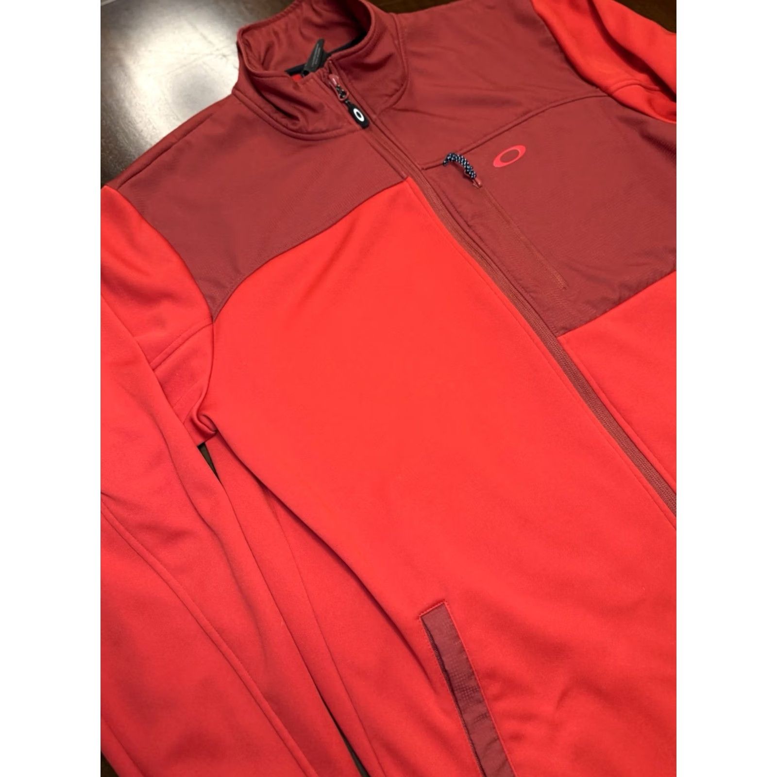 Oakley Oakley Jacket Red Fleece Lined Bomber Full Zip Mens XL Zip Up Mid-Length Long Sleeve Casual Outdoor Size US XL / EU 56 / 4 - 3 Thumbnail