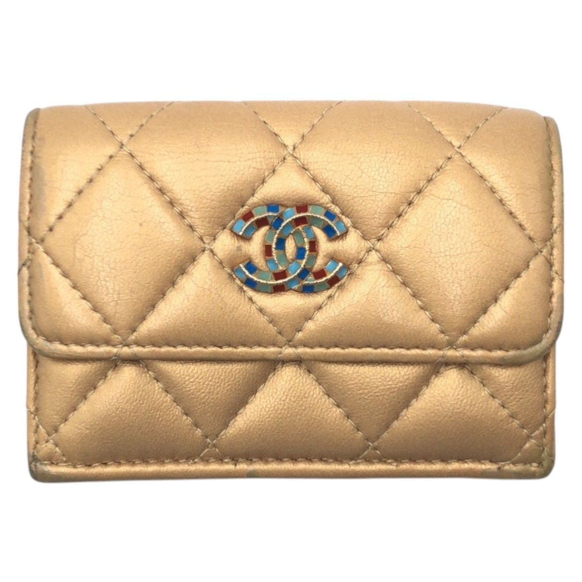 Chanel Chanel Chanel Matelasse Coco Mark Leather Trifold Wallet Leather Short Wallet DUTY FREE for USA Size ONE SIZE - 1 Thumbnail