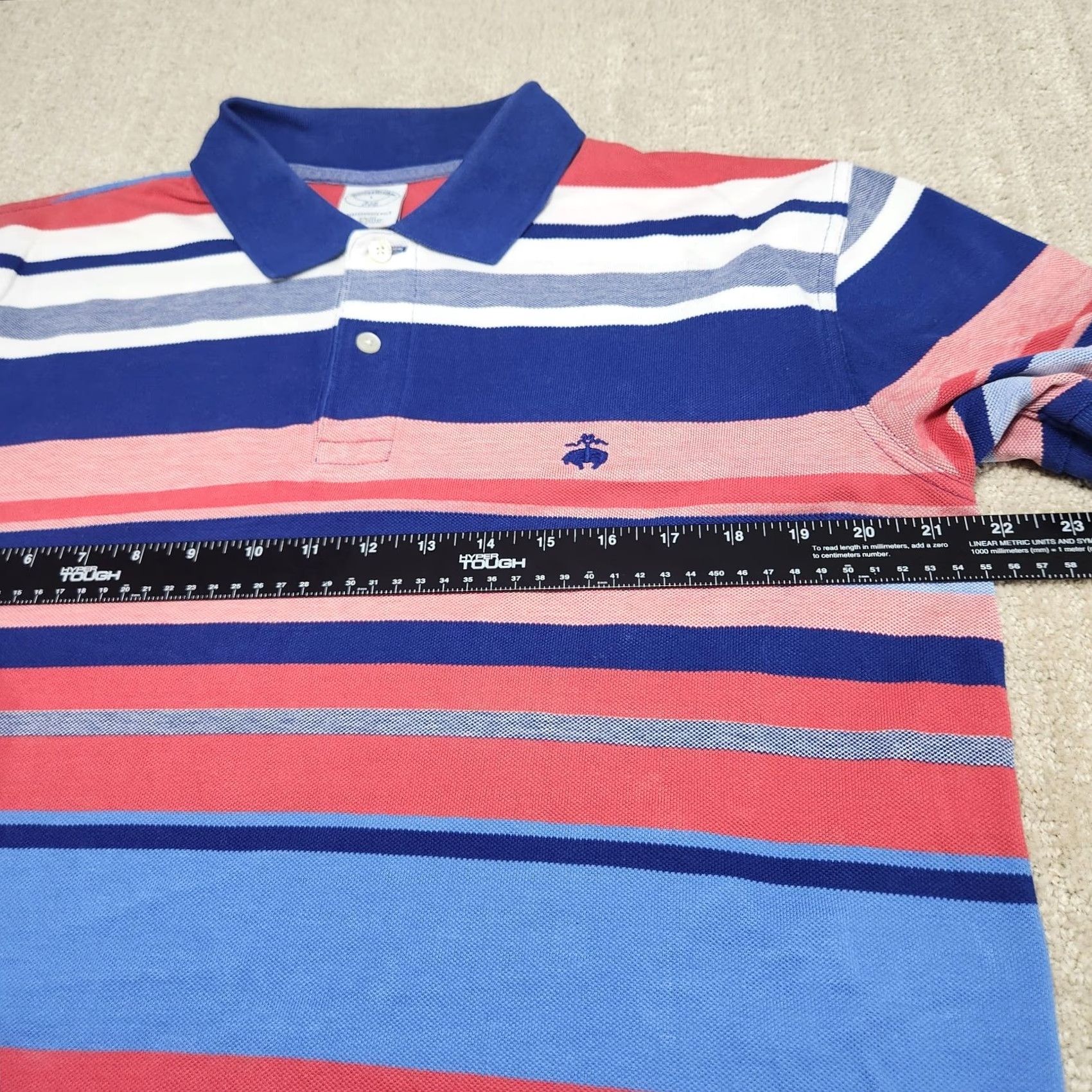 Brooks Brothers Brooks Brothers Polo Shirt Men Large Slim Fit Performance Cotton Striped Luxury Shirt Size US L / EU 52-54 / 3 - 3 Thumbnail
