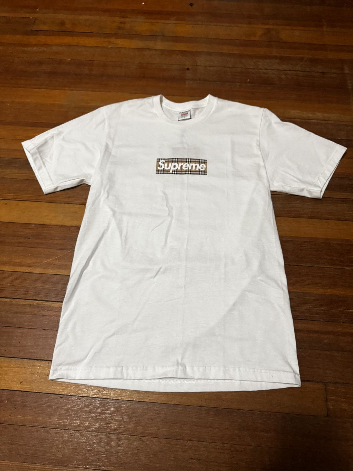 Burberry × Supreme Supreme x Burberry Box Logo Tee | Grailed