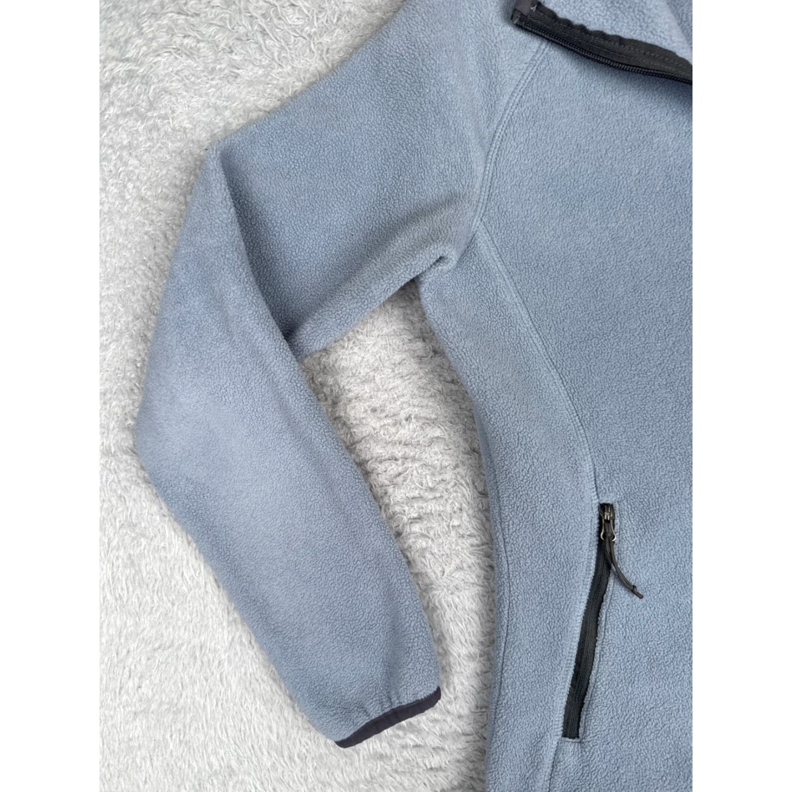 Vintage Columbia Jacket Women XS Fleece Blue Full Zip Lightweight Poly/Polyester Polartec Outdoor All Seasons Casual Urban Style, Regular Fit Size XS / US 0-2 / IT 36-38 - 6 Thumbnail