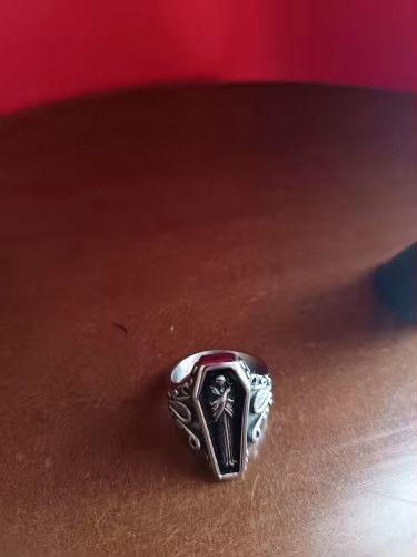 Jewelry Gothic Coffin Ring Jewelry Streetwear Fashion Gift Size ONE SIZE - 4 Thumbnail