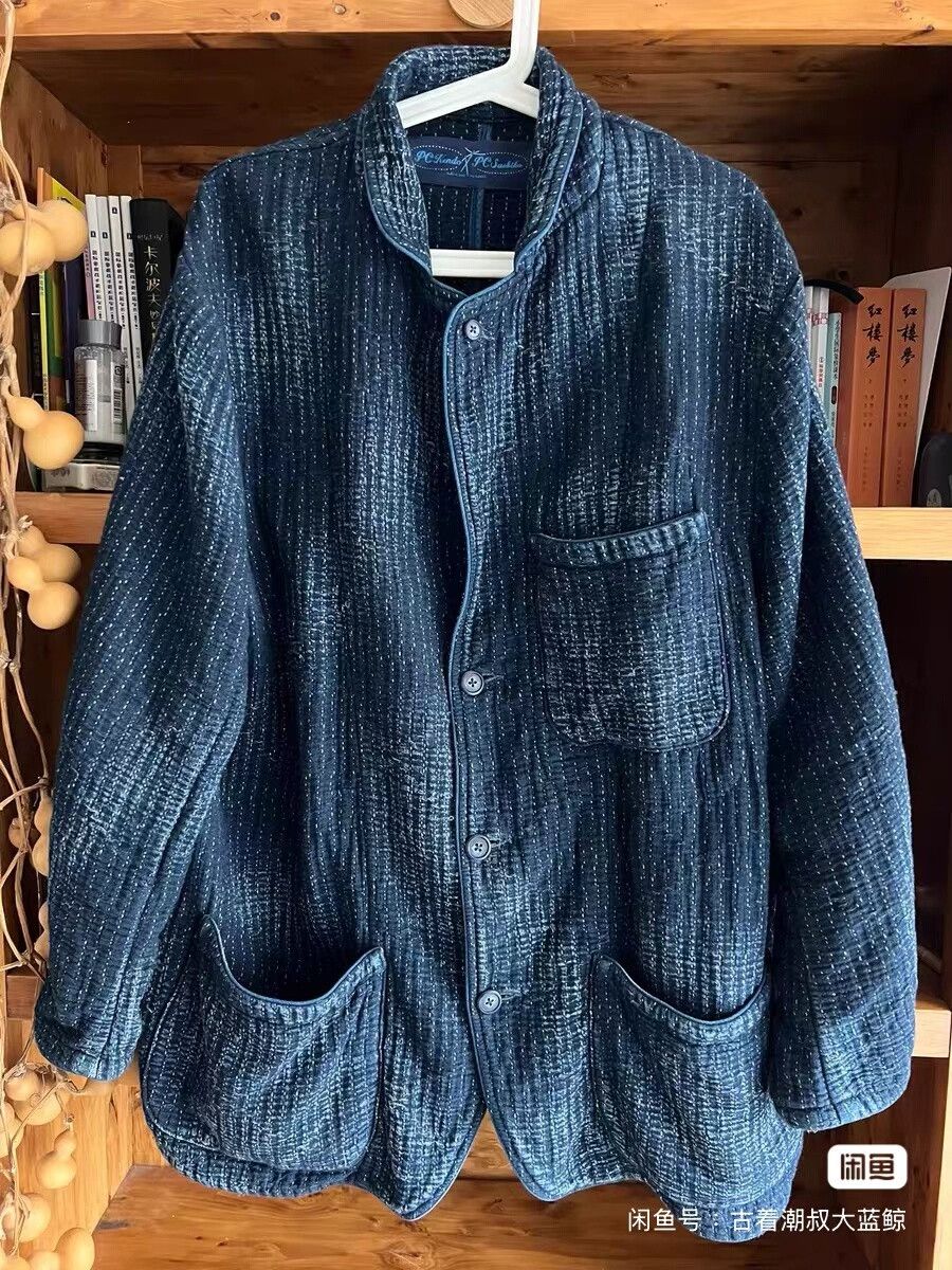 Porter Classic blue dyed textured blazer jacket Size US M / EU 48-50 / 2 - 5 Thumbnail