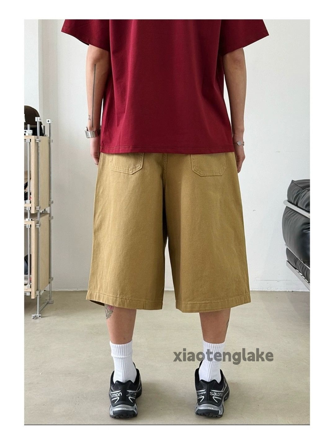 Vintage Unisex utility loose baggy skate hiphop cargo shorts Size US 32 / EU 48 - 4 Thumbnail