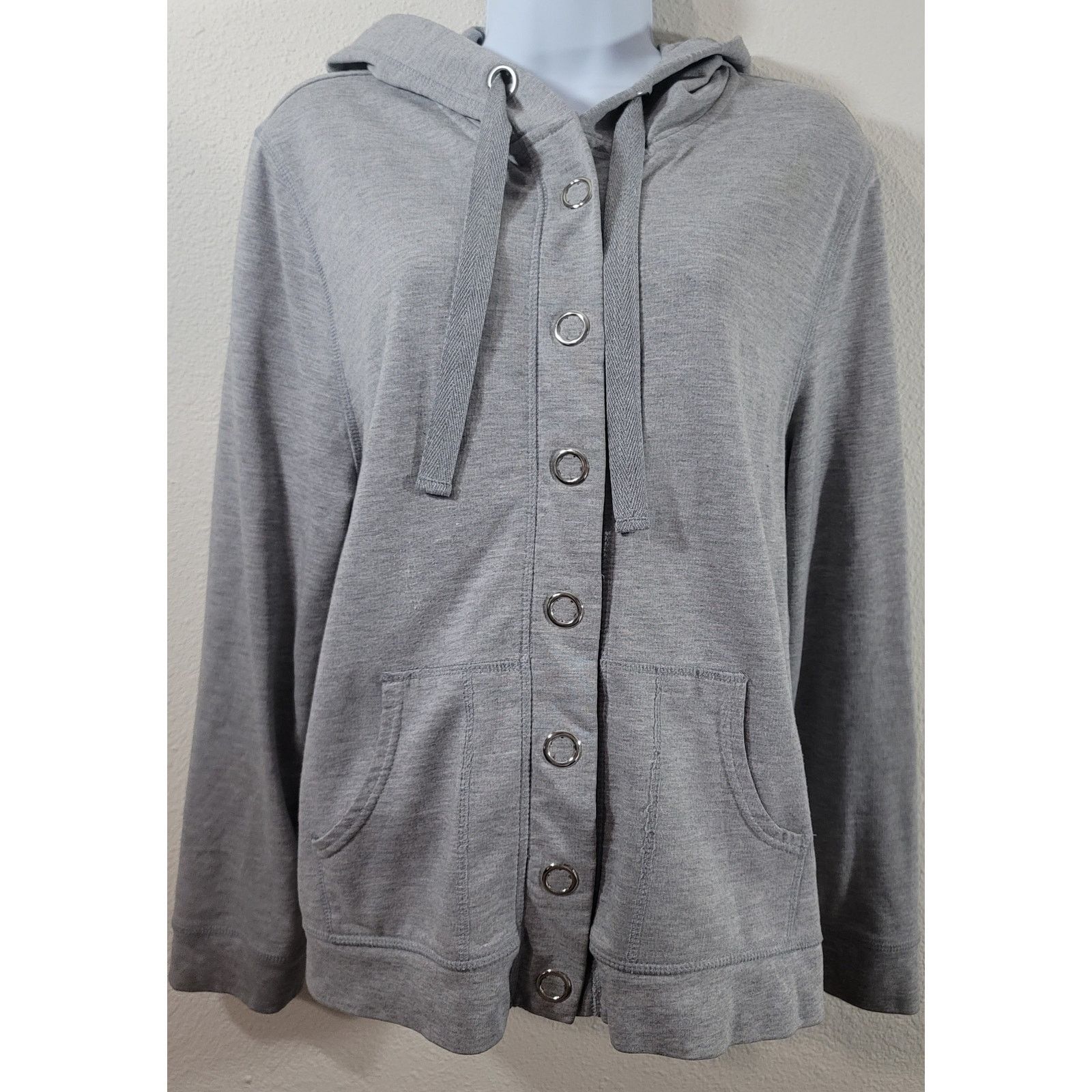 Other Cato Gray Heathered Snap Closure Pockets Hoodie XL Soft Size XL / US 12-14 / IT 48-50 - 1 Thumbnail