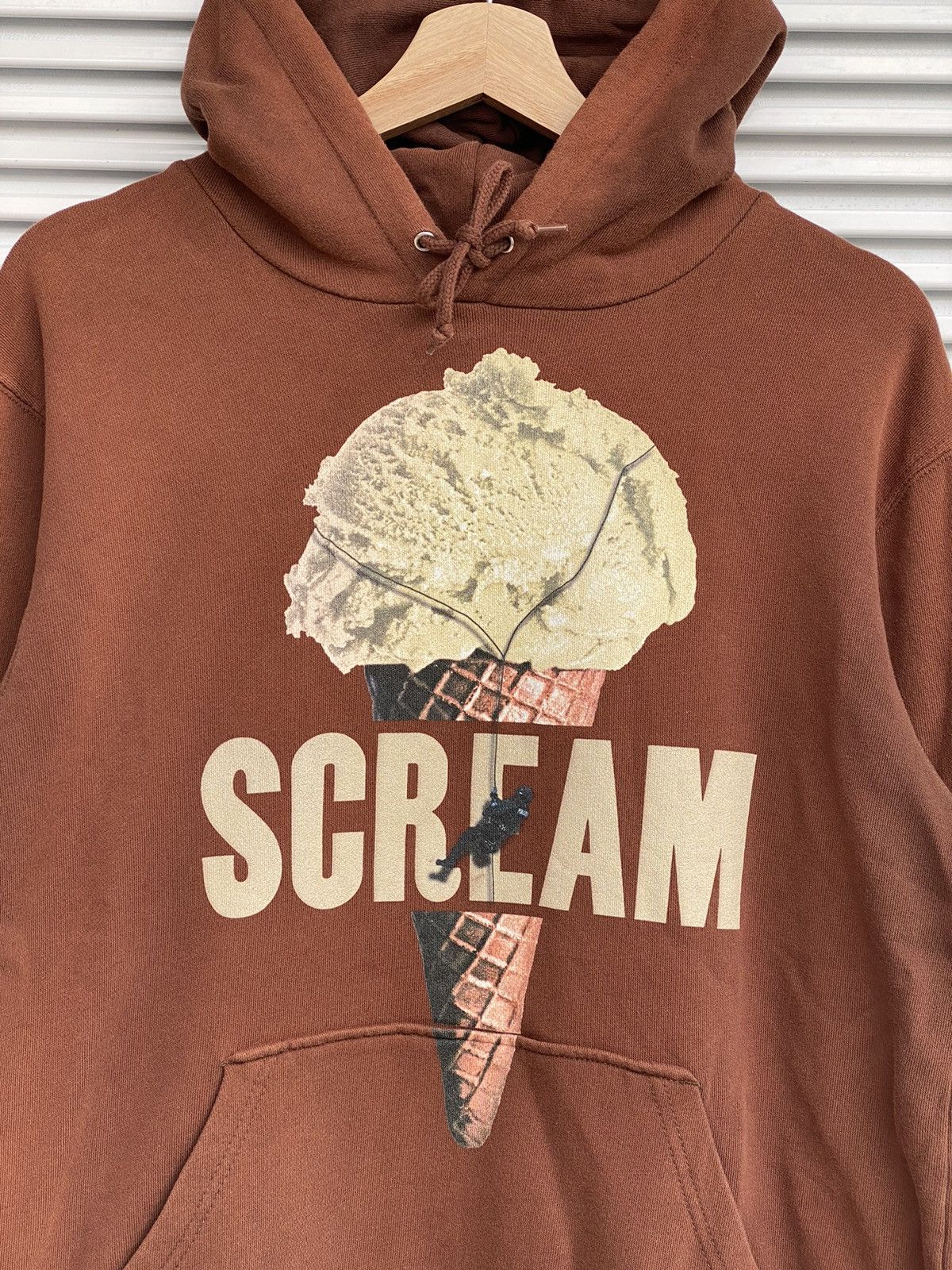 Vintage Milkboy Scream POLIZE Brown Sun Faded Hoodies