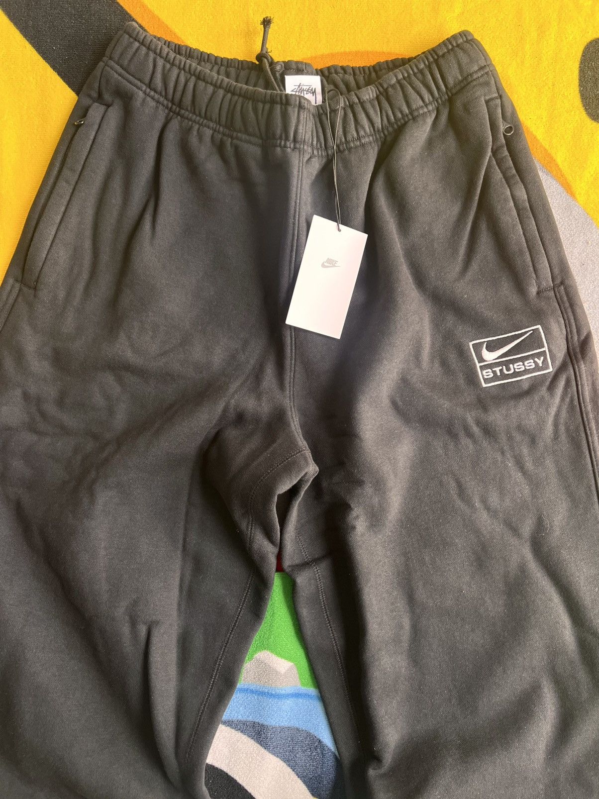 Nike × Stussy S - Nike Stussy Fleece Sweatpant Black FW25 jogger pant logo Size US 32 / EU 48 - 11 Thumbnail