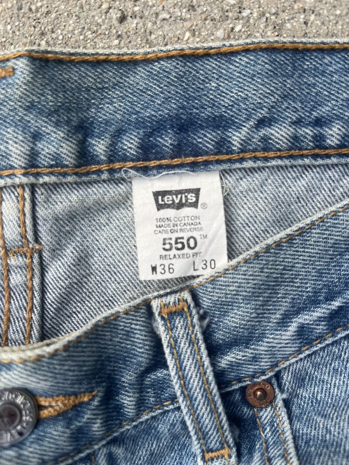 Levi's × Vintage Vintage Levi’s 550 Jeans Custom Distressed Thrashed Size US 34 / EU 50 - 3 Thumbnail