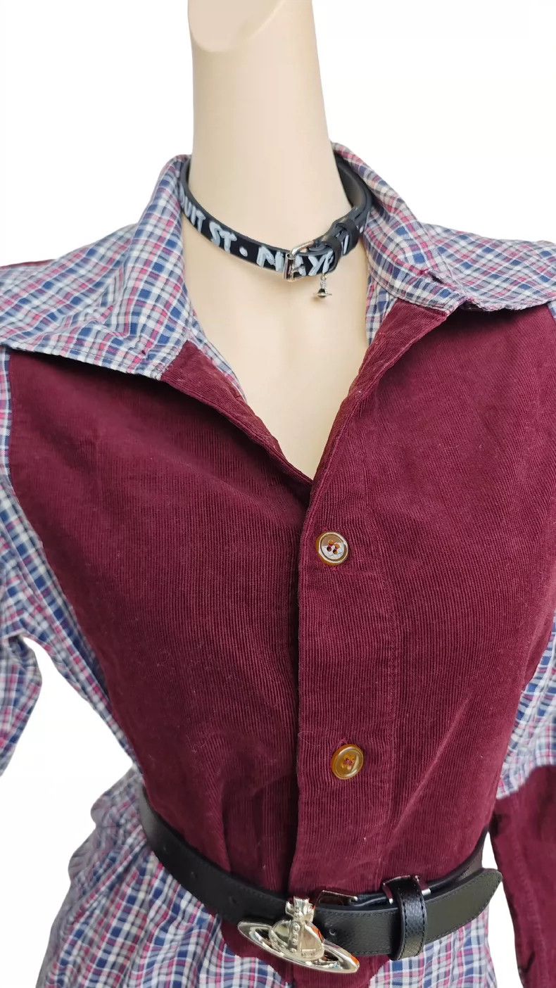 Vivienne Westwood Vivienne Westwood Patchwork corduroy checkered shirt Size M / US 6-8 / IT 42-44 - 5 Thumbnail