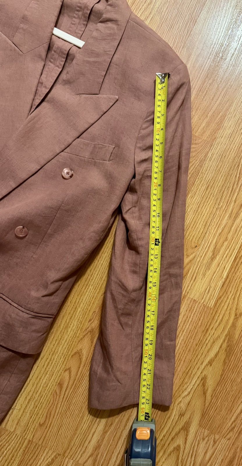 Paul Smith Paul Smith Double Breasted Pink Linen Blazer Runway Style Size 38L - 7 Thumbnail