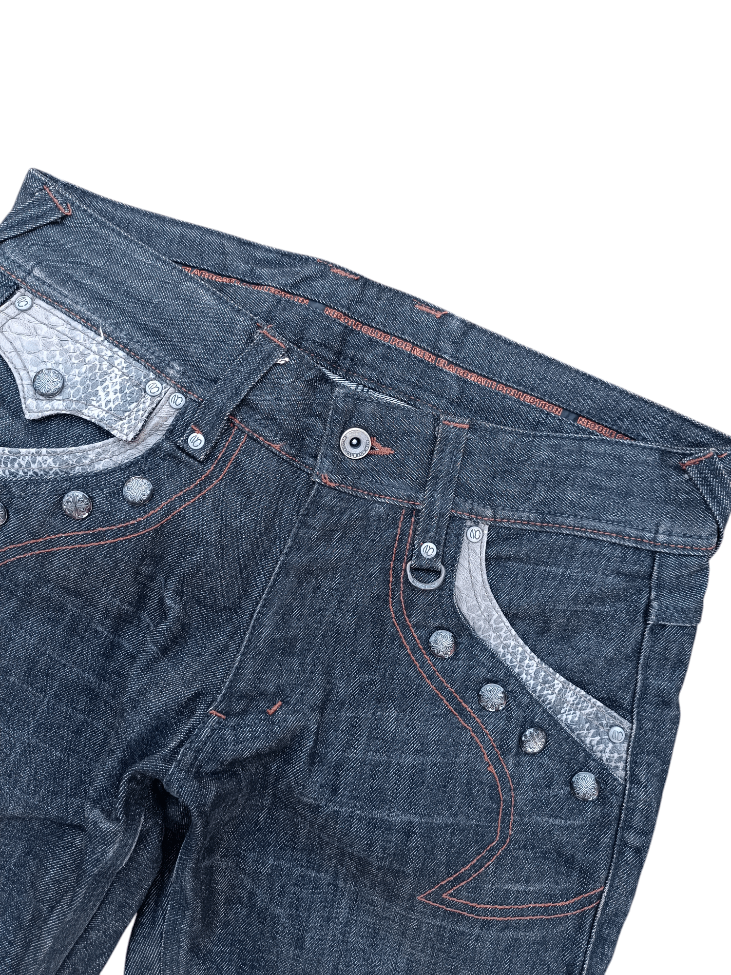 Nicole Club Nicole Club For Men Flare Boot Cut Snake Skin Pocket Denim Size US 32 / EU 48 - 17 Thumbnail