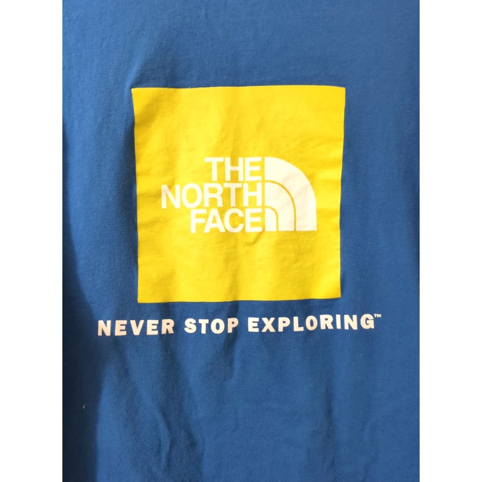 The North Face The North Face T-Shirt Never Stop Exploring Blue Cotton Standard Fit Size XL Mens Short Sleeve Crew Neck Graphic Print Size US XL / EU 56 / 4 - 3 Thumbnail