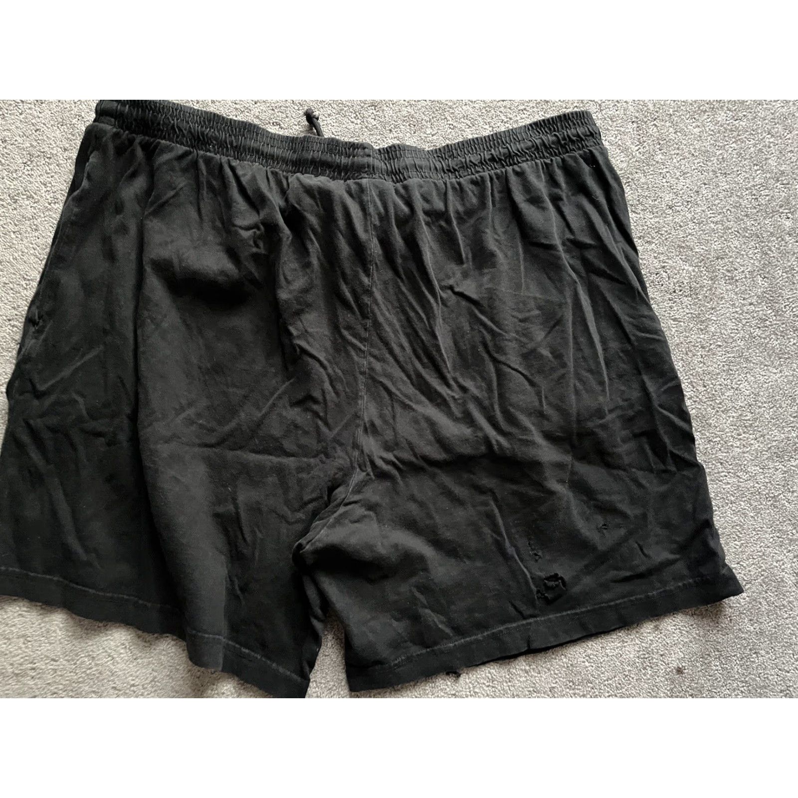 Reebok VINTAGE Reebok Black Shorts Basketball Athletic 2XL Adult Men Elastic Waist Drawstring 6.5in Inseam Solid Polyester Size US 39 - 2 Thumbnail