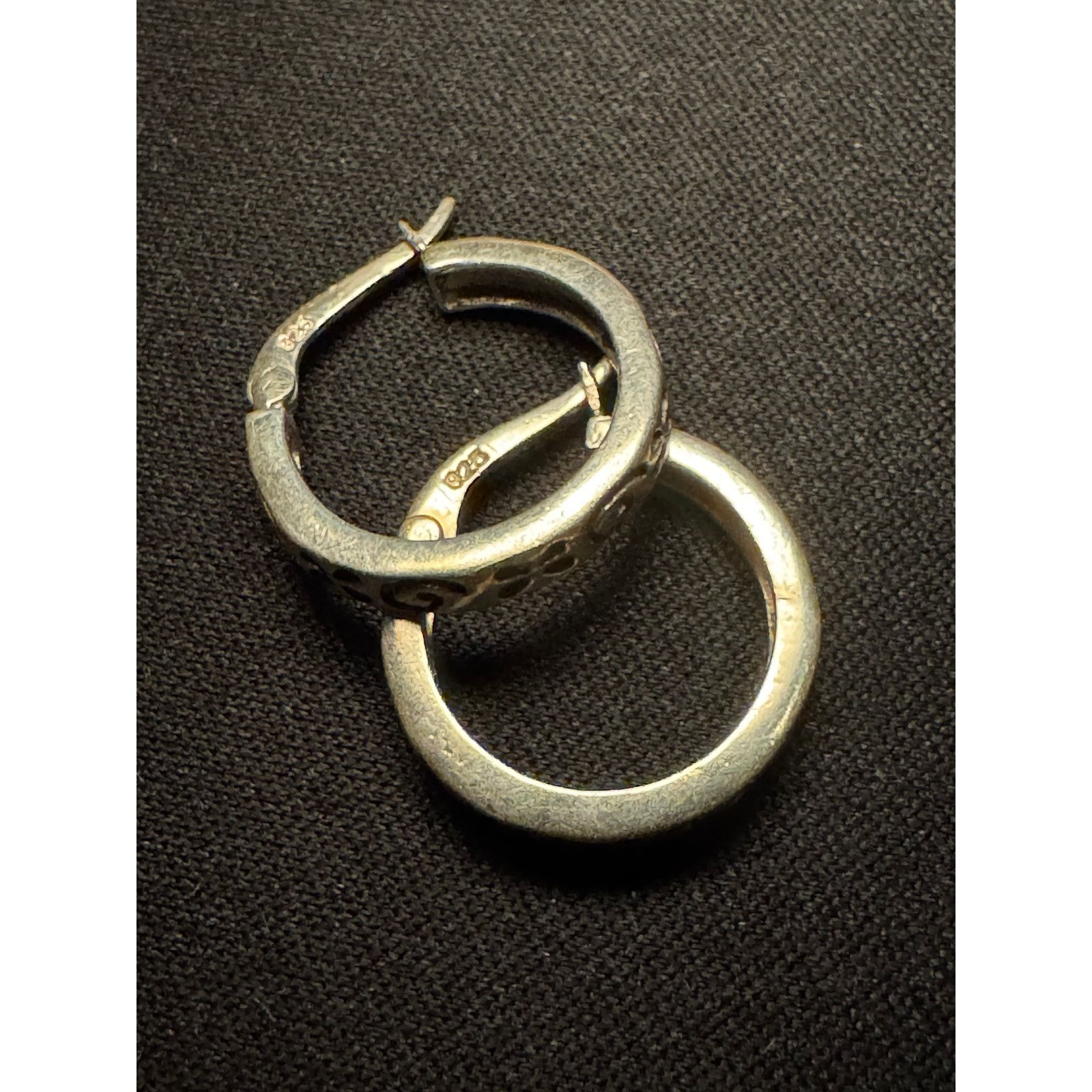Other Vintage 925 Sterling Silver Hoop Earrings Size ONE SIZE - 4 Thumbnail