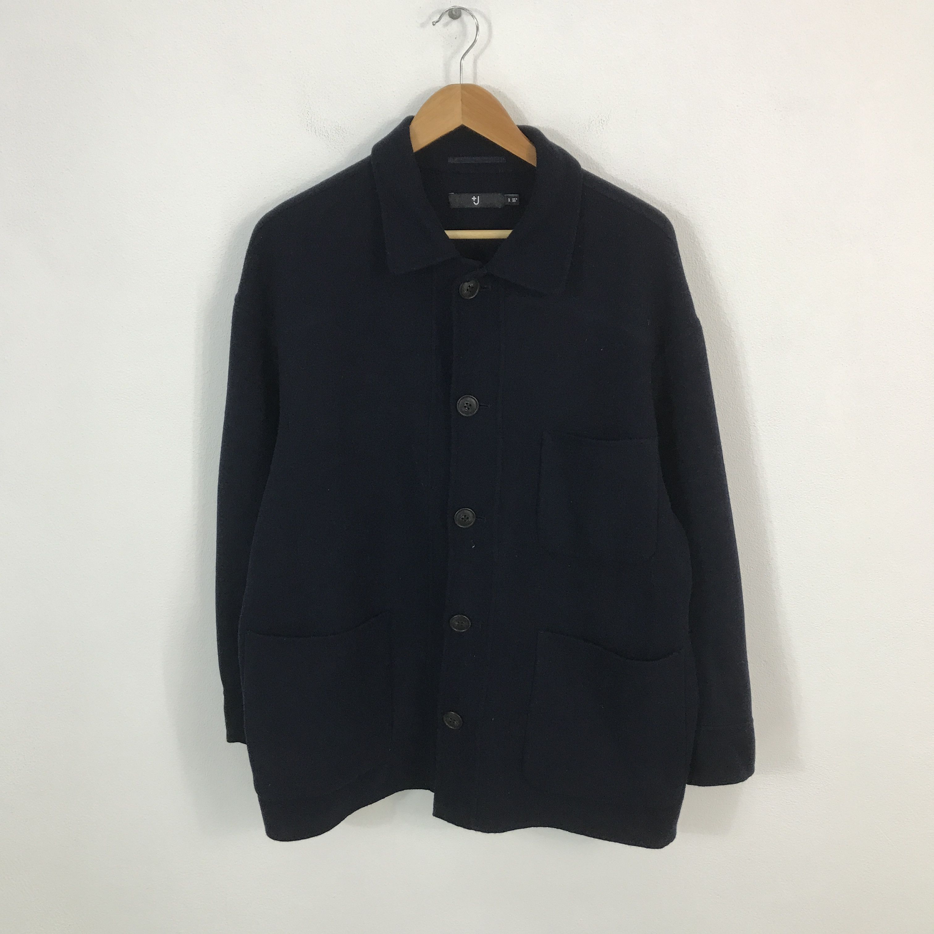 Jil Sander Black Wool Gabardine Zip Jacket sz 48 | Grailed