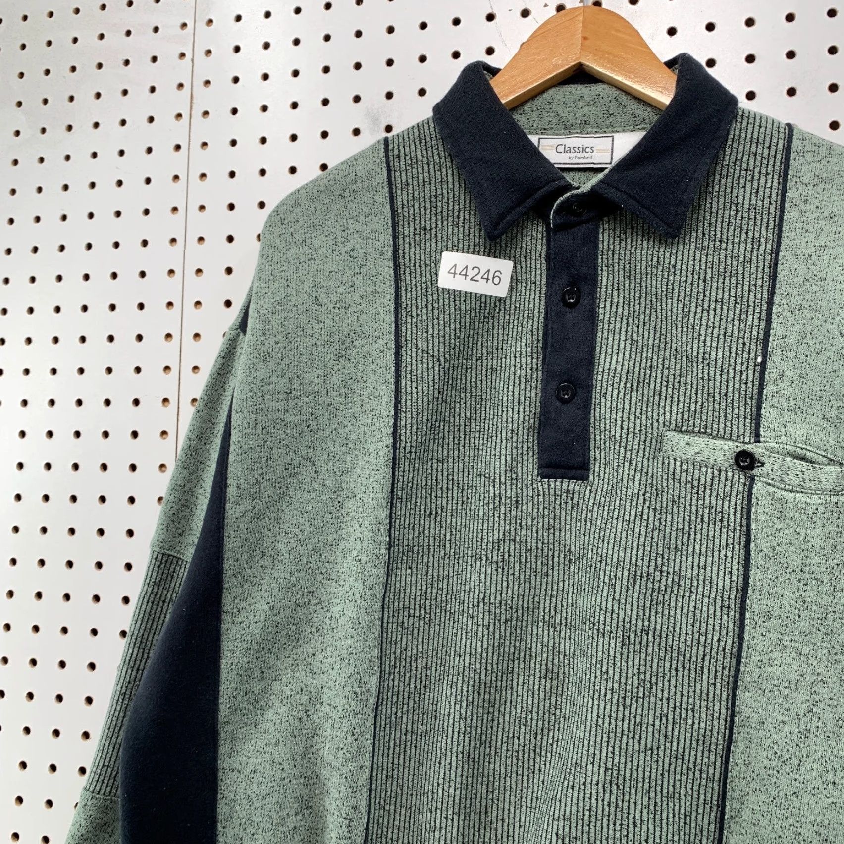Vintage VINTAGE Classics by Palmland Fleece Collared Sweatshirt Mens XL Green Black Size US XL / EU 56 / 4 - 6 Thumbnail
