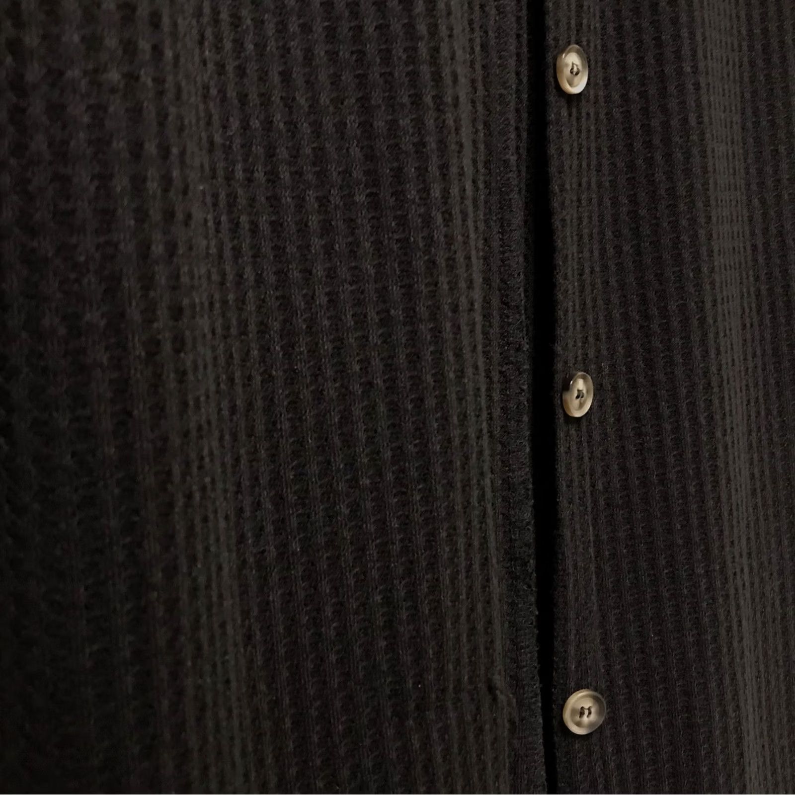 Vintage Buckle Cardigan Women Black Waffle Knit V-Neck Button-Up Sweater S Size S / US 4 / IT 40 - 5 Thumbnail