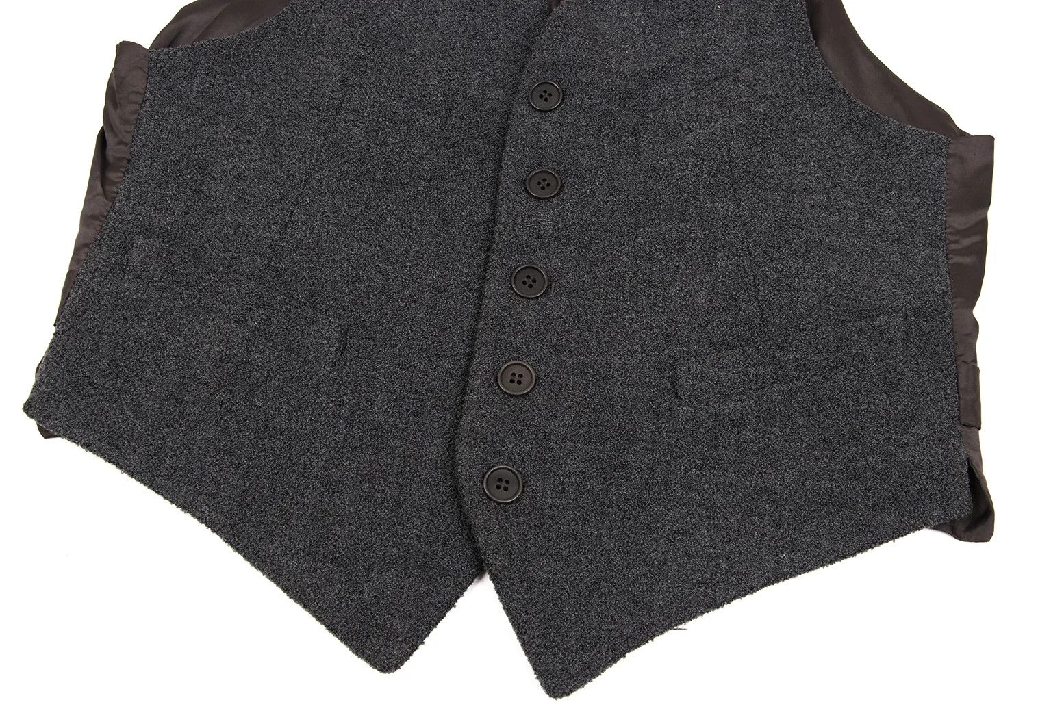 Emporio Armani Wool Blend Pile Gilet in Gray and Dark Brown Size US S / EU 44-46 / 1 - 5 Thumbnail