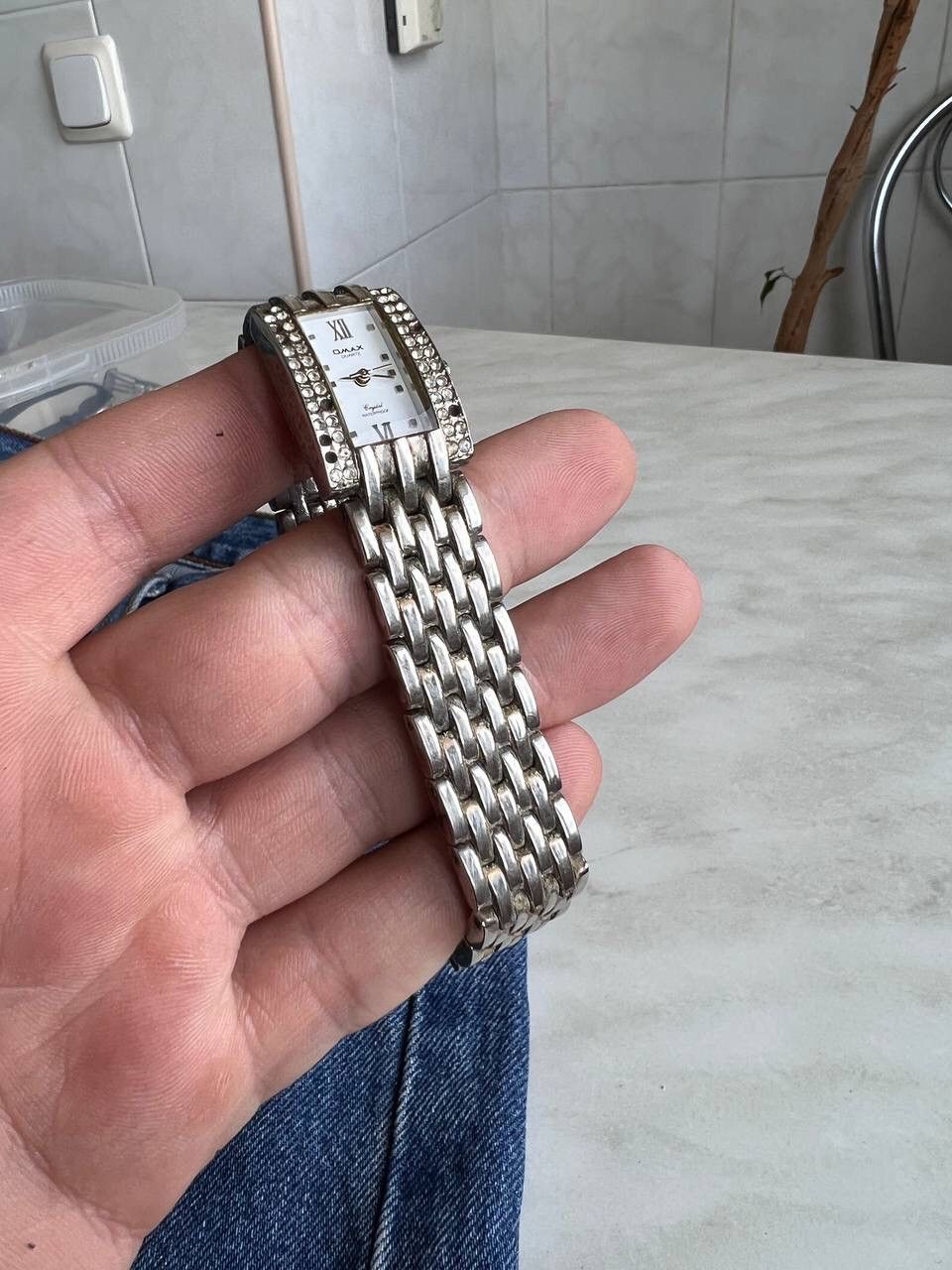 Vintage Vintage Steel Link Quartz Watch Japan Omax Metal Y2K Retro Size ONE SIZE - 4 Thumbnail