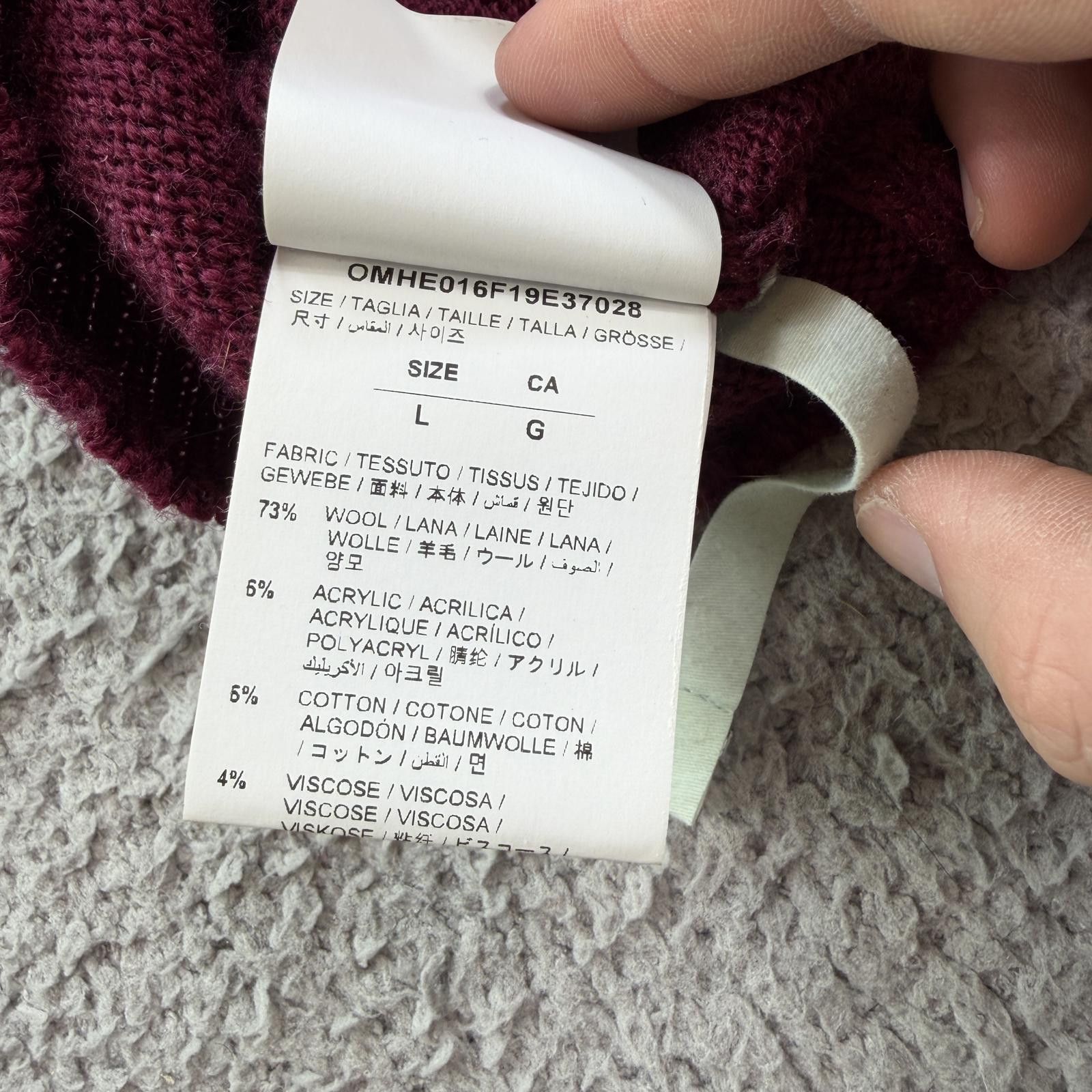 Off-White Off-White Virgil Abloh Colorblock Wool Knit Sweater Crewneck Size US L / EU 52-54 / 3 - 6 Thumbnail