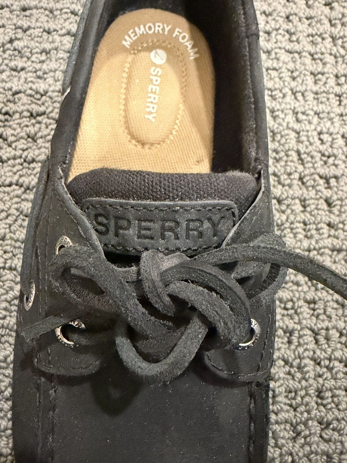 Sperry Classic boat shoes black suede. Worn once New Size US 8 / IT 38 - 5 Thumbnail