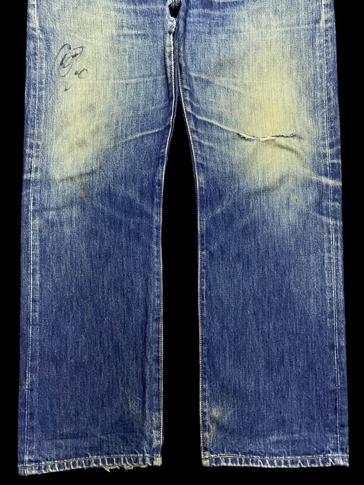 Levi's Vintage Levis 501 Y2K Mud Wash Distressed Jeans Size US 38 / EU 54 - 5 Thumbnail
