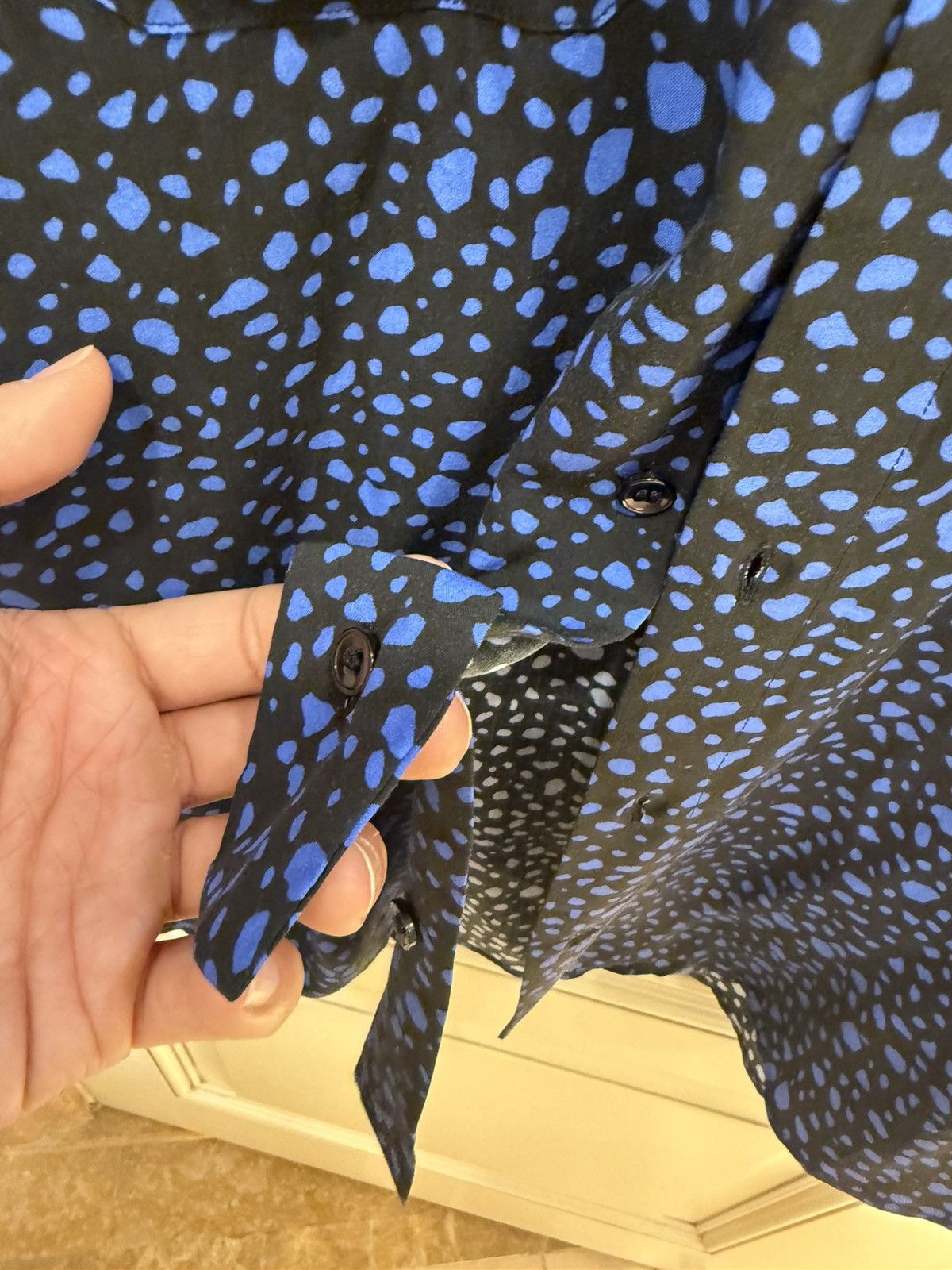 Saint Laurent Paris Black and blue leopard print collar size40 Size US M / EU 48-50 / 2 - 4 Thumbnail