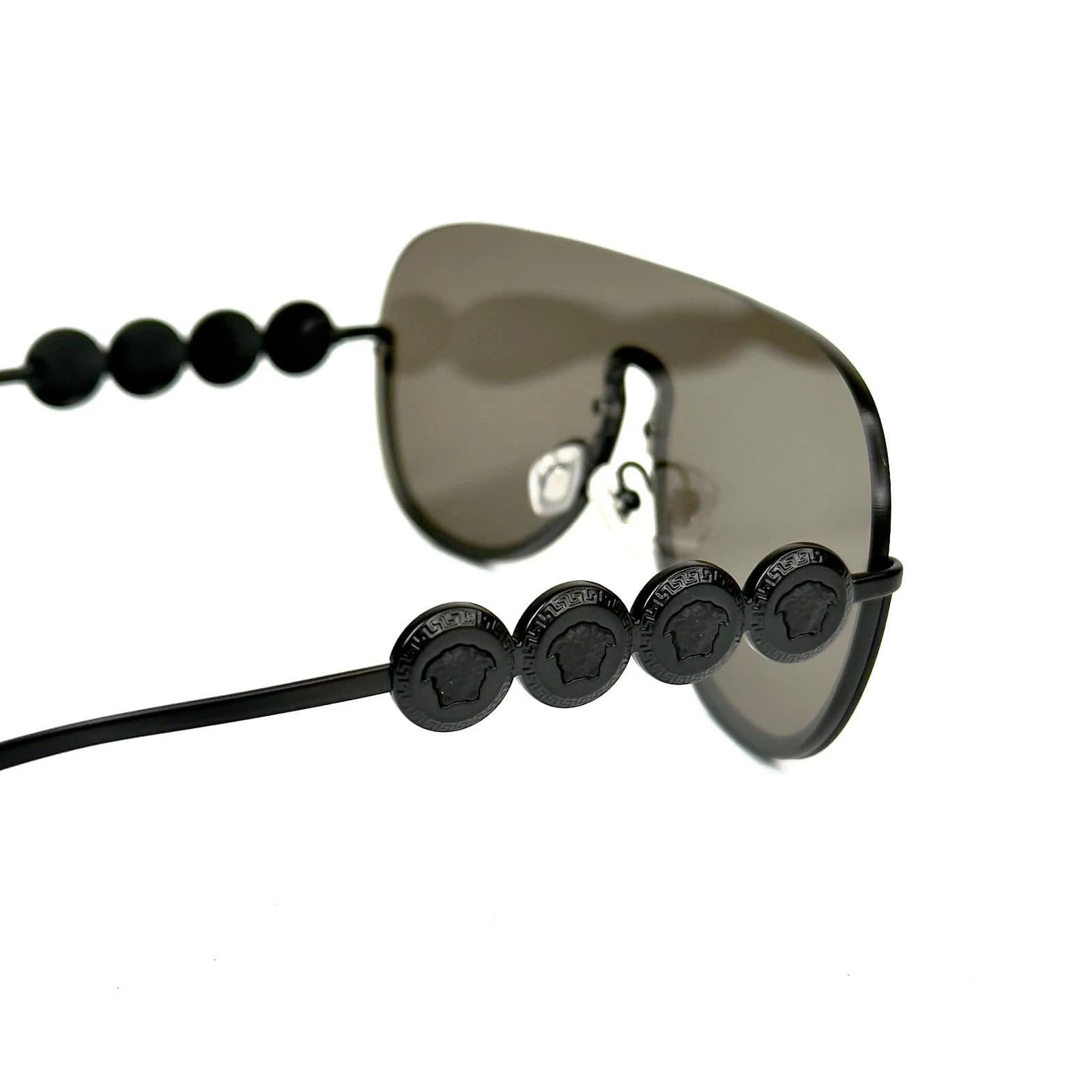 Versace VERSACE VE2215 2215 Black Coin Medusa Stud Gold Sunglasses Size ONE SIZE - 3 Thumbnail