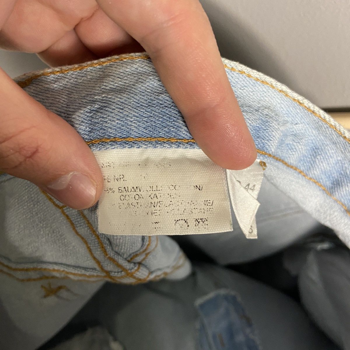 Vintage Vintage Dollywood High-Waist Light Blue Denim Jeans Size US 36 / EU 52 - 9 Thumbnail
