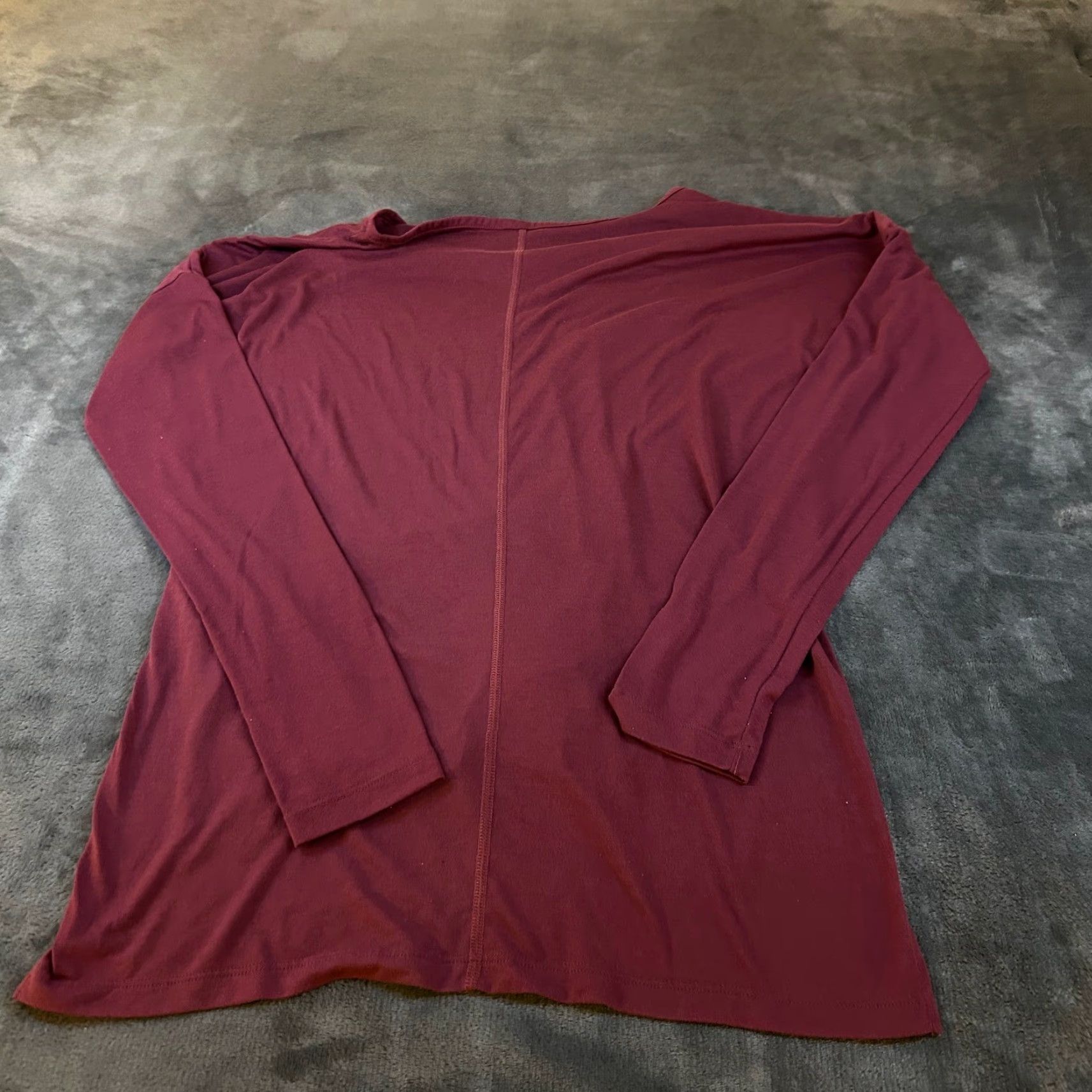 Nike Nike Dri-FIT Long Sleeve Top Athletic Shirt Burgundy Womens Small Size S / US 4 / IT 40 - 3 Thumbnail