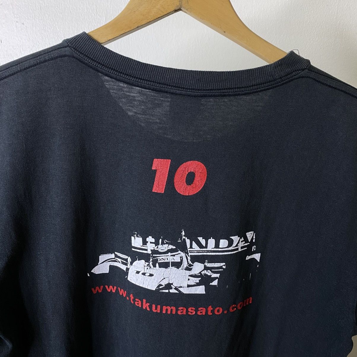 Honda Vintage 2000s Honda Racing Faded Black Tee Size US M / EU 48-50 / 2 - 2 Thumbnail