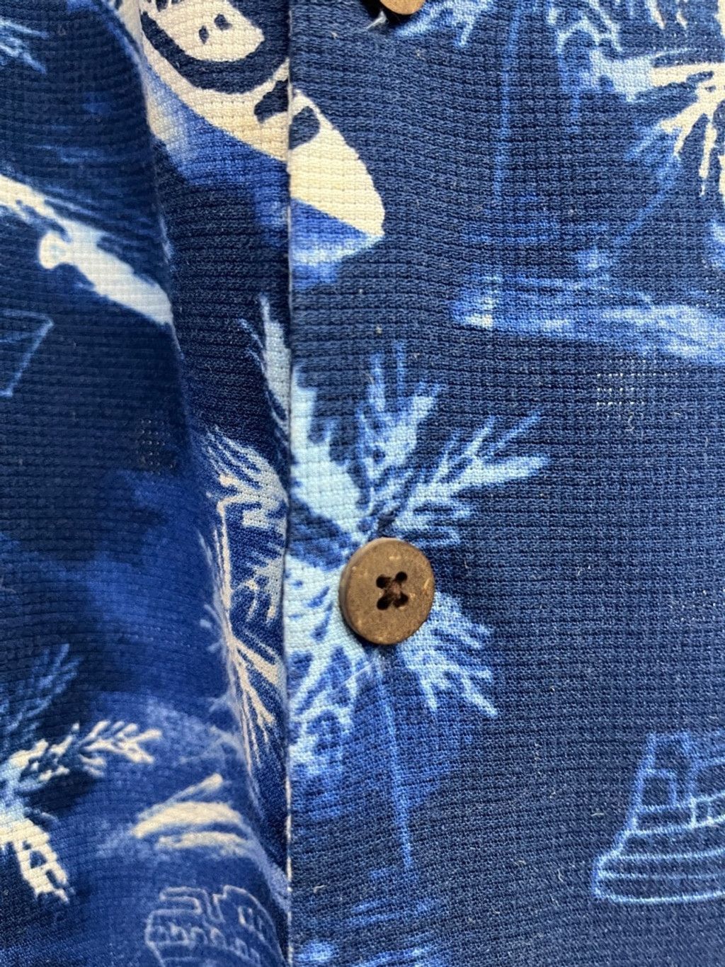 Caribbean Men's Caribbean Silk Blend Button Down Shirt XL Blue Boat Size US XL / EU 56 / 4 - 6 Thumbnail