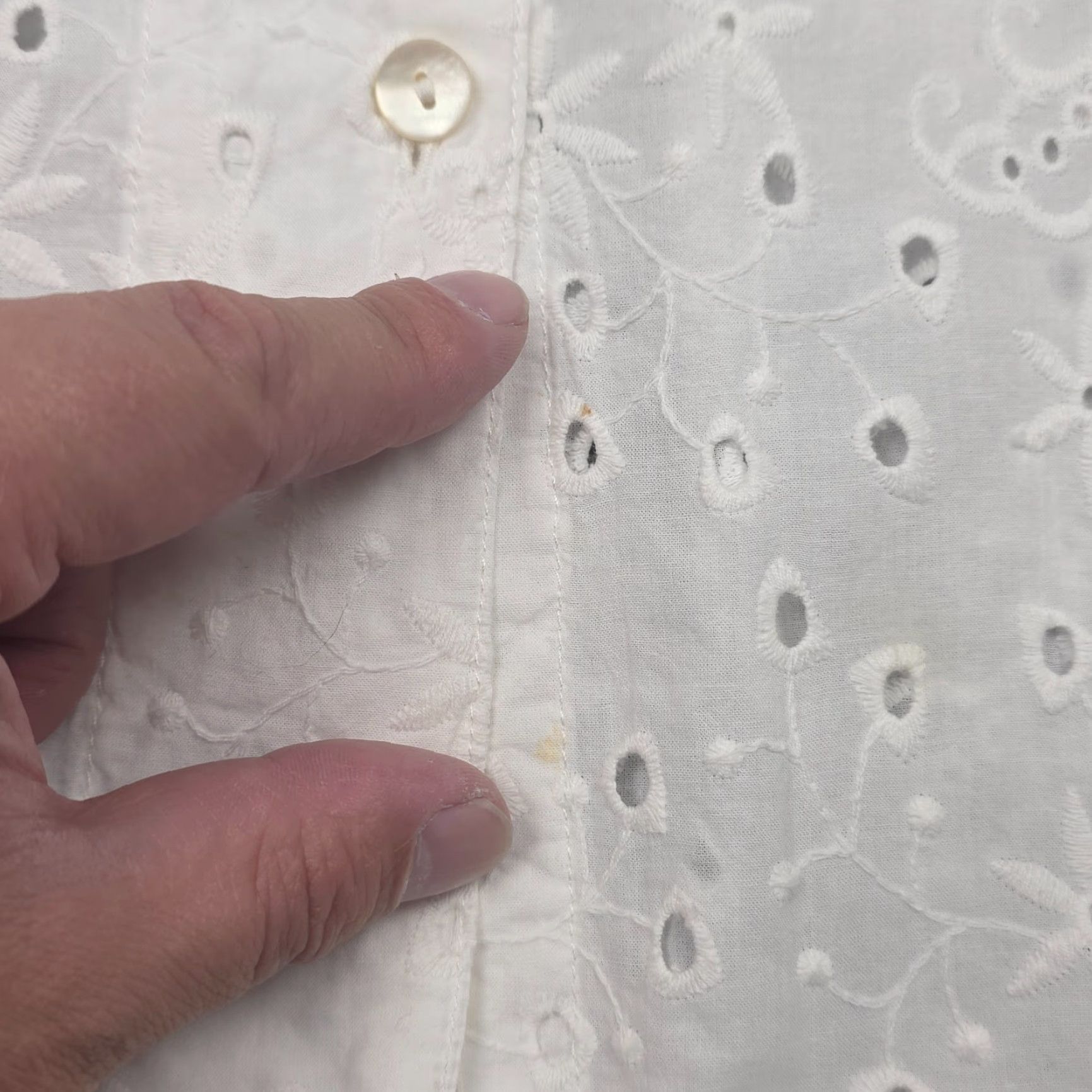 Vintage **OSKA Floral Button Up White Women's L Shirt** User: **OSKA Floral Button Up White Women's L Shirt** Size L / US 10 / IT 46 - 5 Thumbnail