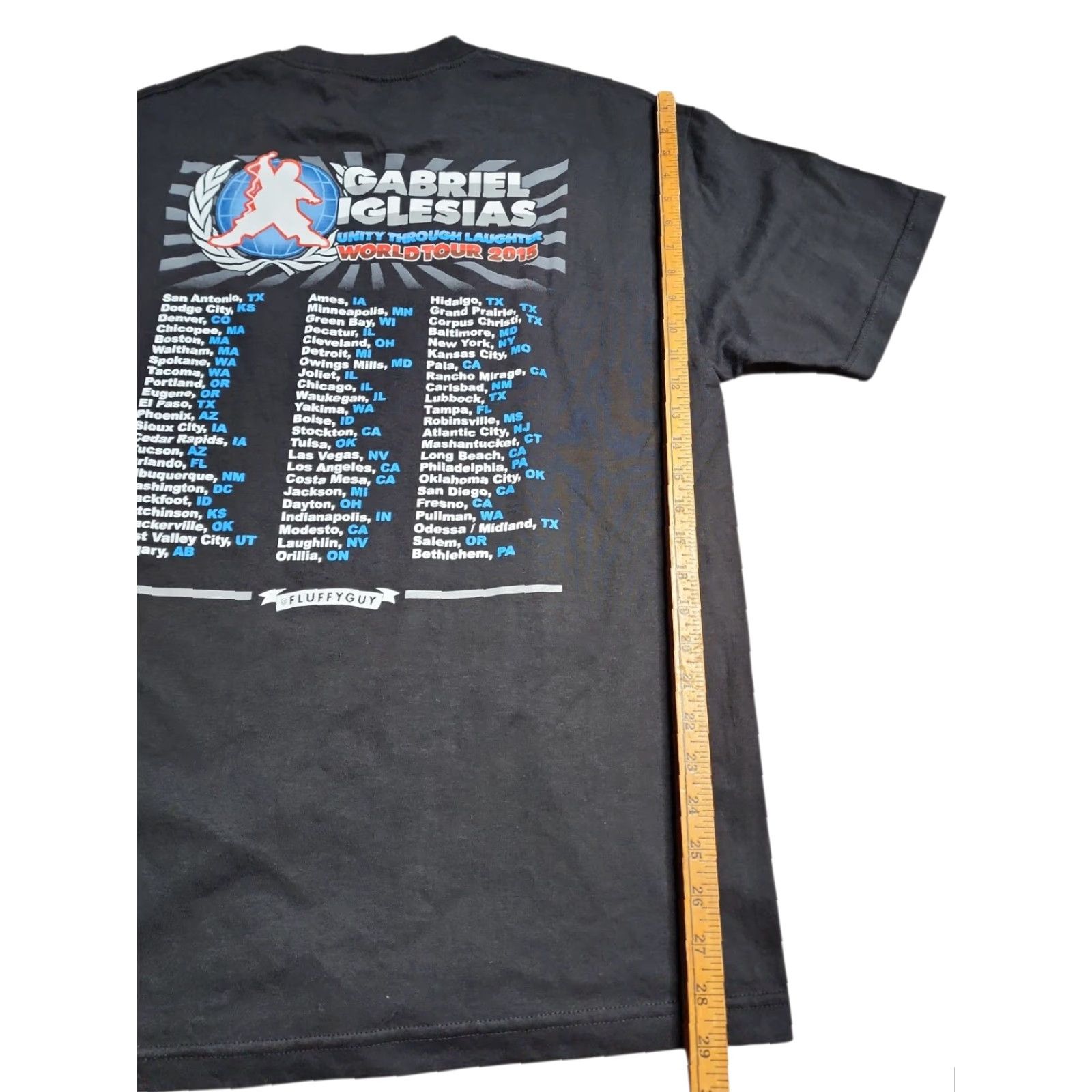 Doublet Gabriel Iglesias Unity Through Laughter World Tour 2015 T-Shirt Mens XL Black Double-Sided Size US XL / EU 56 / 4 - 3 Thumbnail