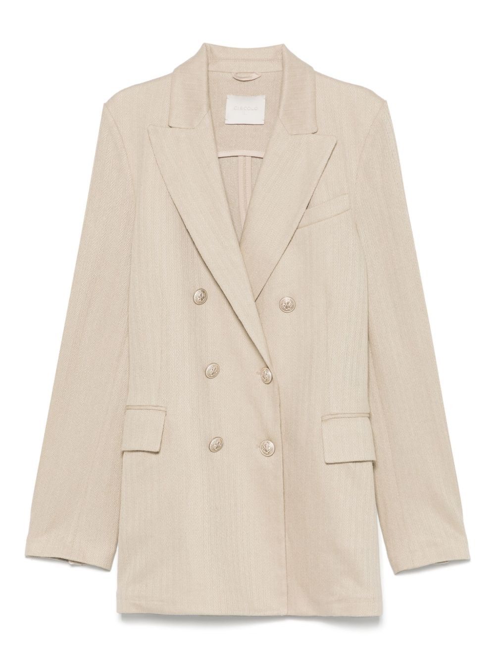 Circolo 1901 LINEN AND COTTON DOUBLE-BREASTED JACKET Size XS / US 0-2 / IT 36-38 - 1 Thumbnail