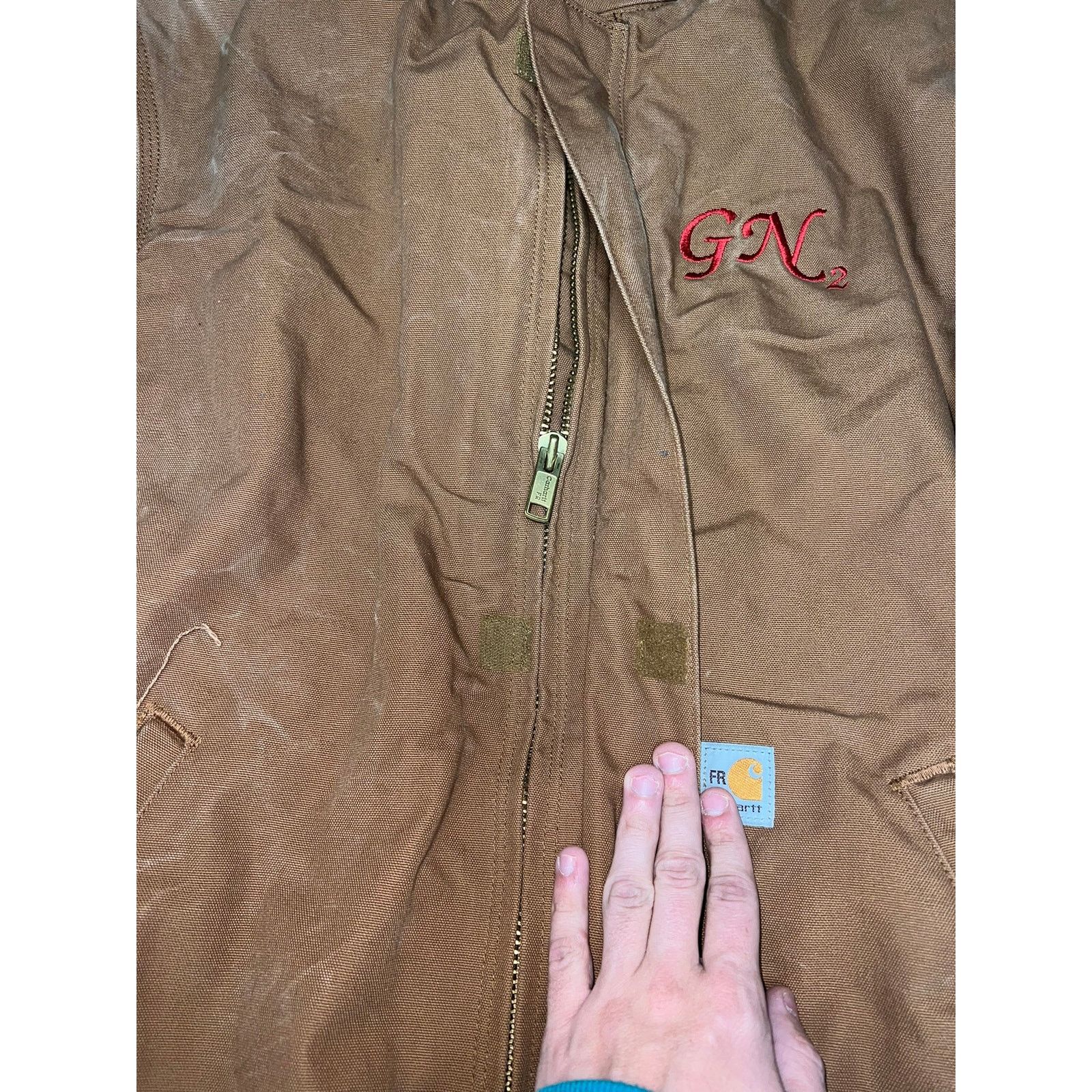 Vintage Carhartt FR Canvas Jacket Bomber Workwear Duck Work Coat XL Size US XL / EU 56 / 4 - 15 Thumbnail