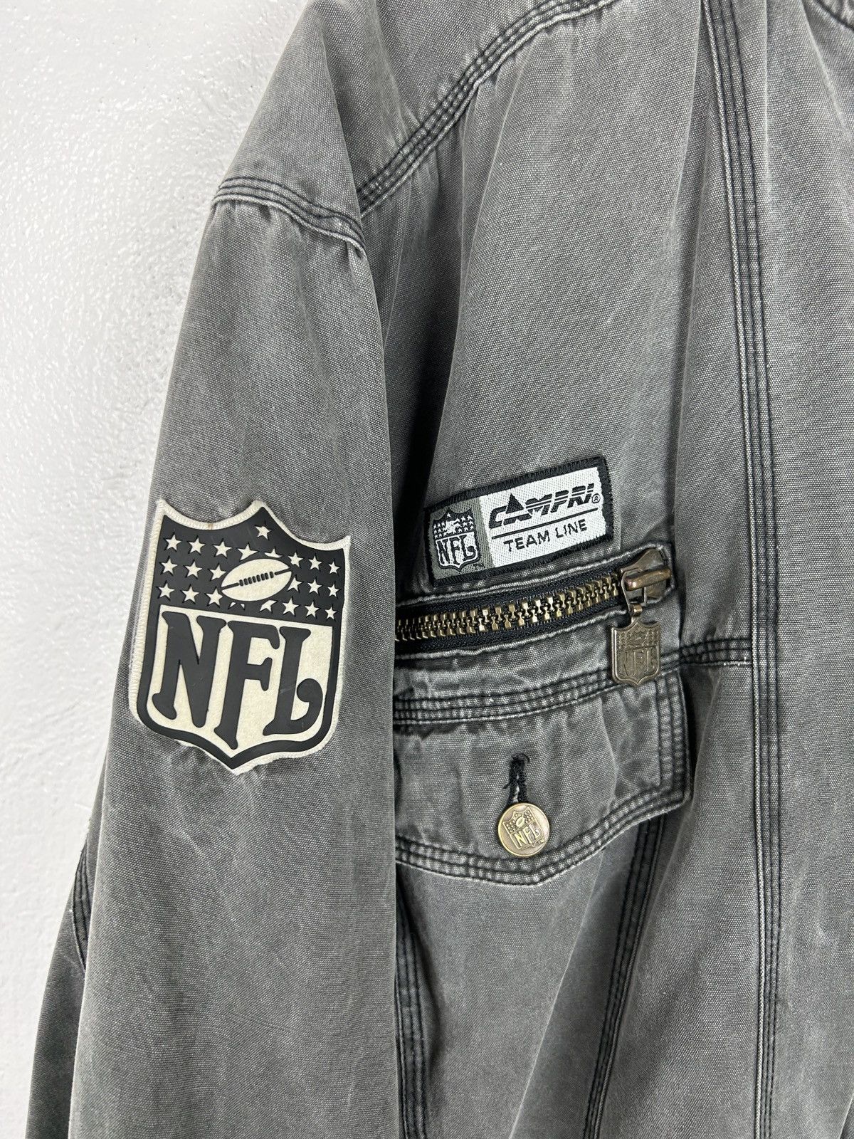 NFL 90s Vintage Campri Los Angeles Raiders NFL Conference Jacket Size US M / EU 48-50 / 2 - 7 Thumbnail