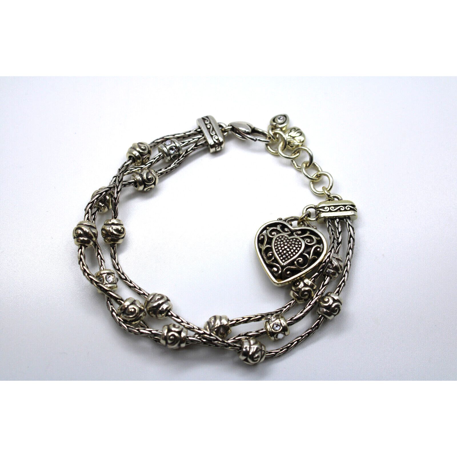 Brighton BRIGHTON Reno Heart Multi Strand Bracelet Silver Plated $78 Size ONE SIZE - 1 Thumbnail