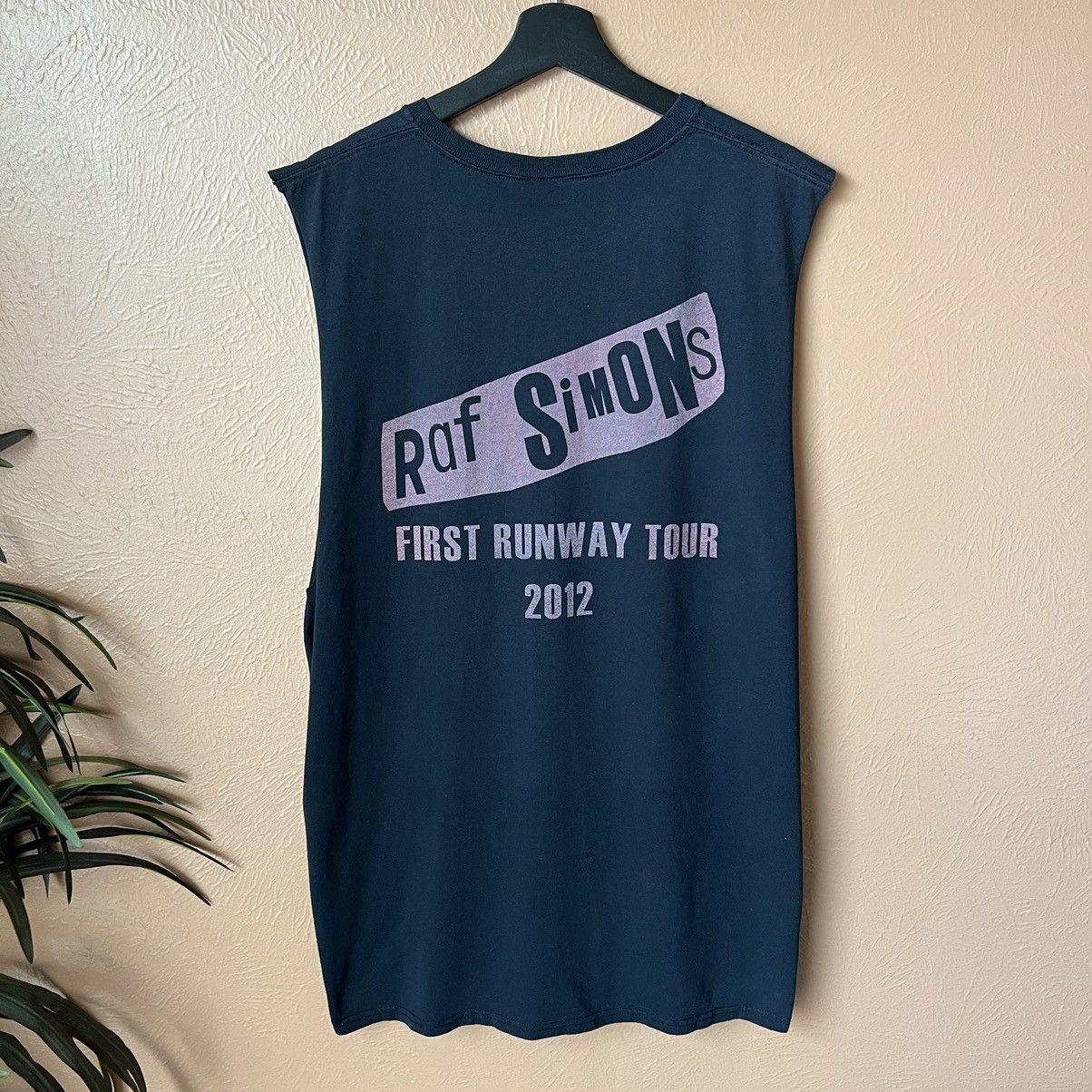 image of Raf Simons I Survived Raf Simon’S 2012 First Runway Tour T Shirt in Black, Men's (Size 2XL)