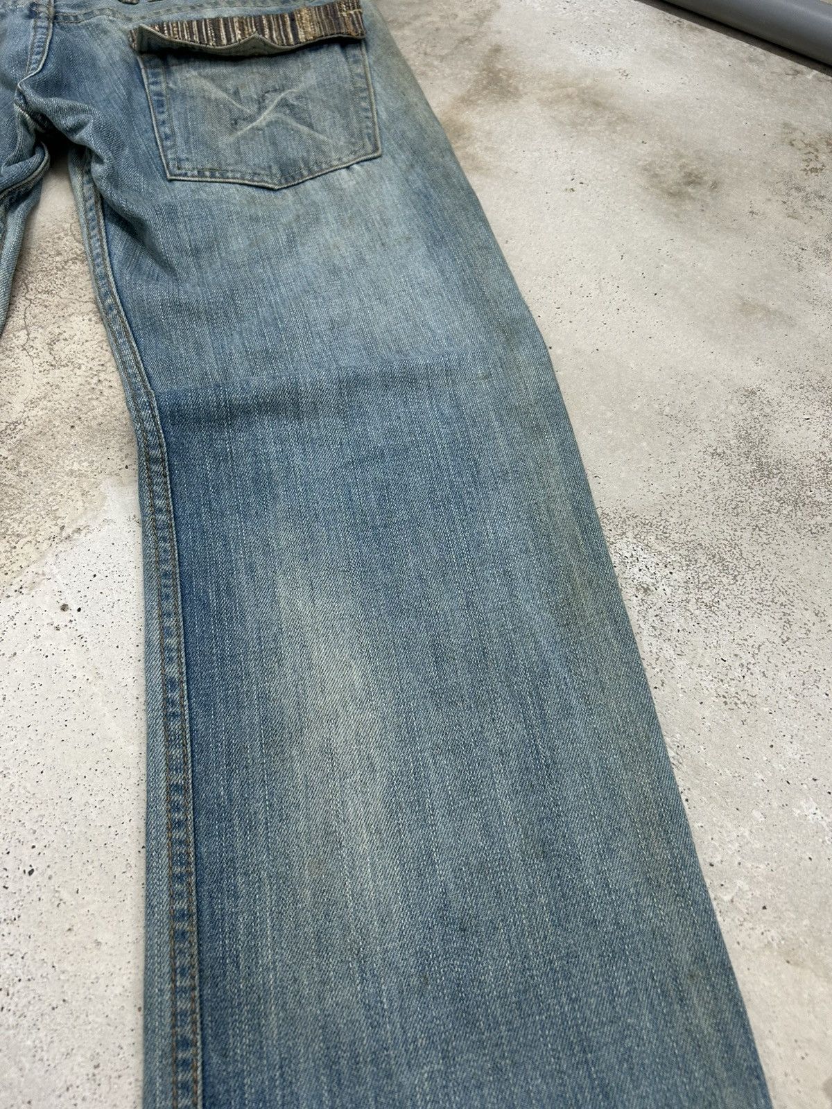 If Six Was Nine Vintage Dominate Double Waist Belt Loop Light Dirty Washed Size US 33 - 17 Thumbnail