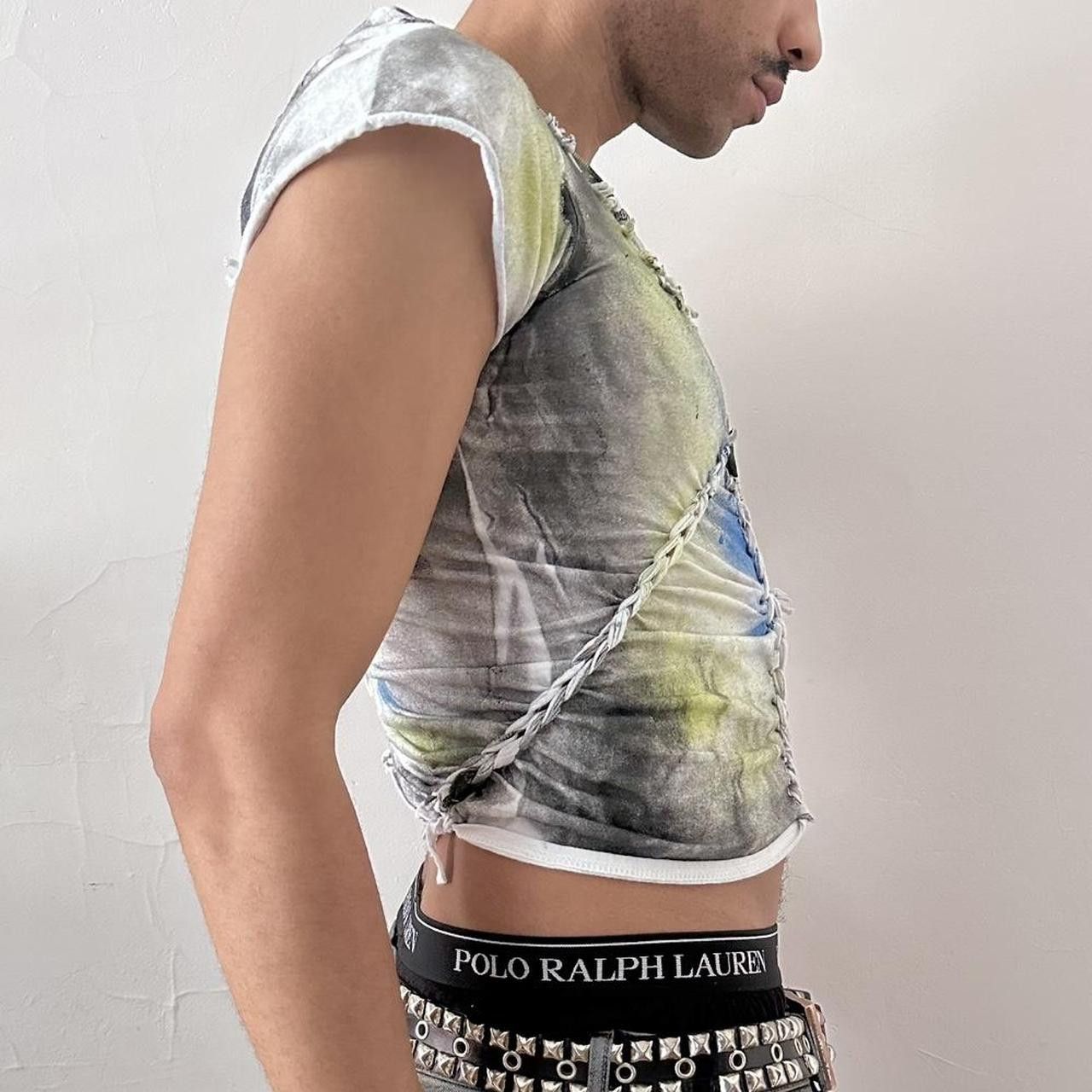 Gildan ASTROBOI* 'Algae' White Braided Print T-Shirt - Medium Size US M / EU 48-50 / 2 - 3 Thumbnail