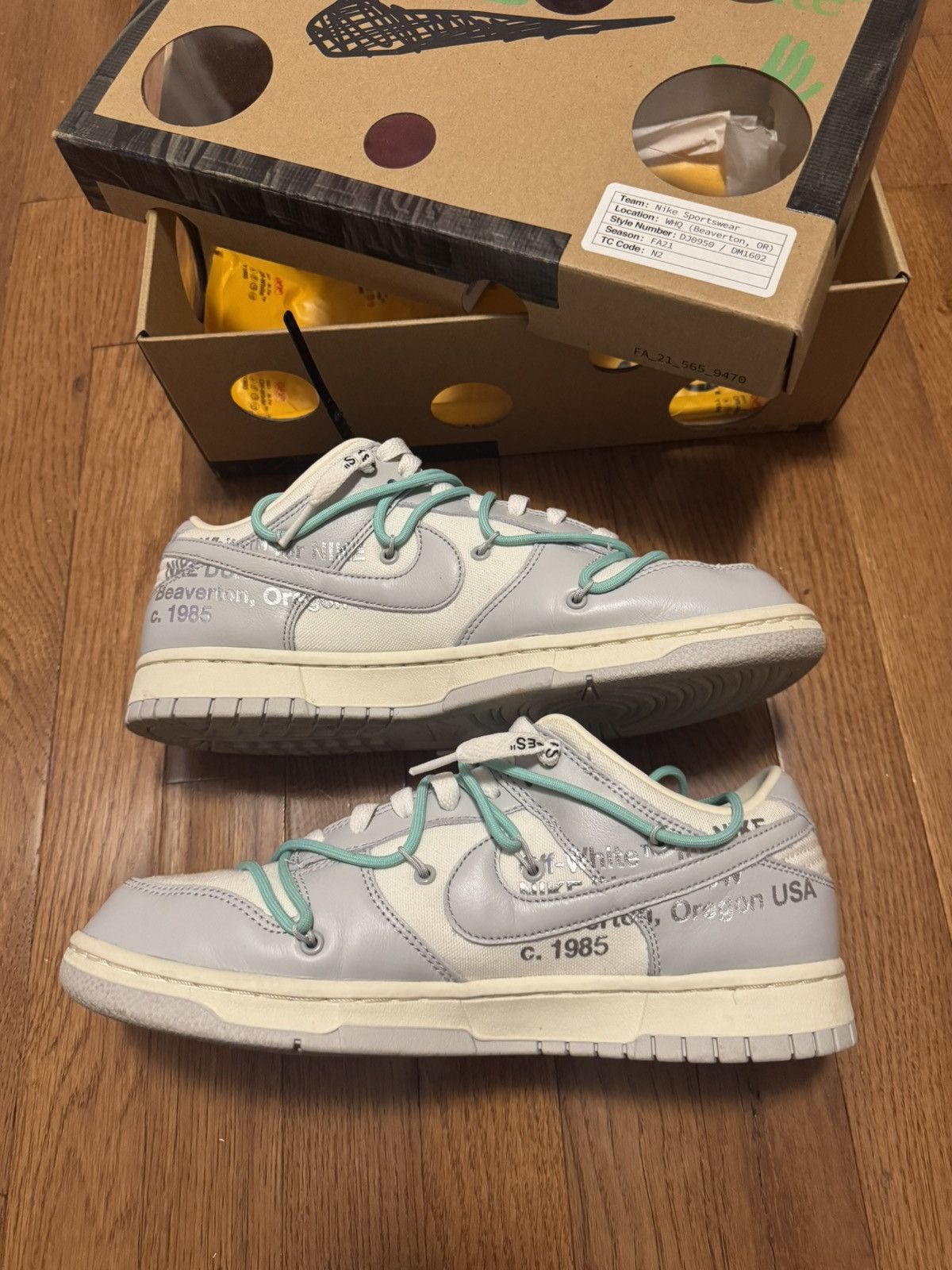 Nike × Off-White Nike x Off-White Dunk Lot 50/50 Size US 9 / EU 42 - 5 Thumbnail