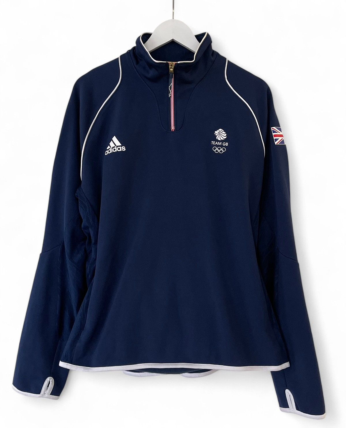 Adidas × Vintage Great Britain Adidas Team Logo Jacket Top Women's 2XL Size XXL / US 16-18 / IT 52-54 - 2 Thumbnail