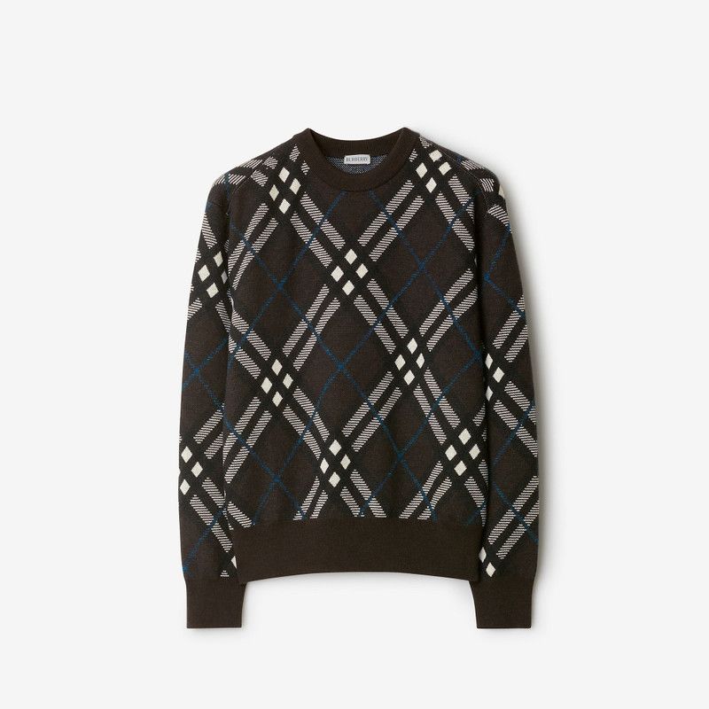 Burberry o1w1db10326 Check Wool Blend Sweater in Multicolor Size US XS / EU 42 / 0 - 1 Thumbnail